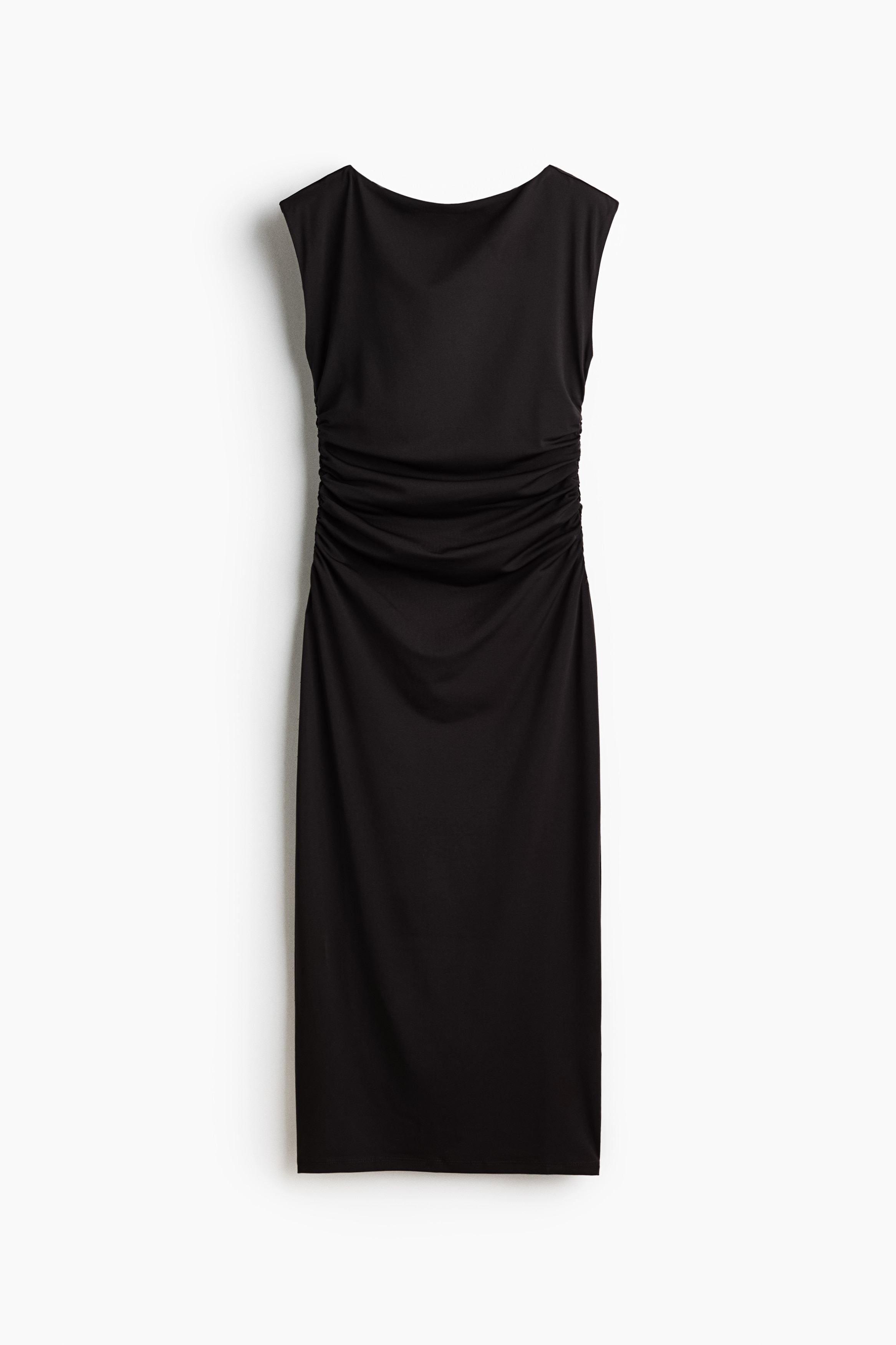 Abito con maniche ad aletta - Marrone scuro/Rosso/Giallo senape/Verde scuro