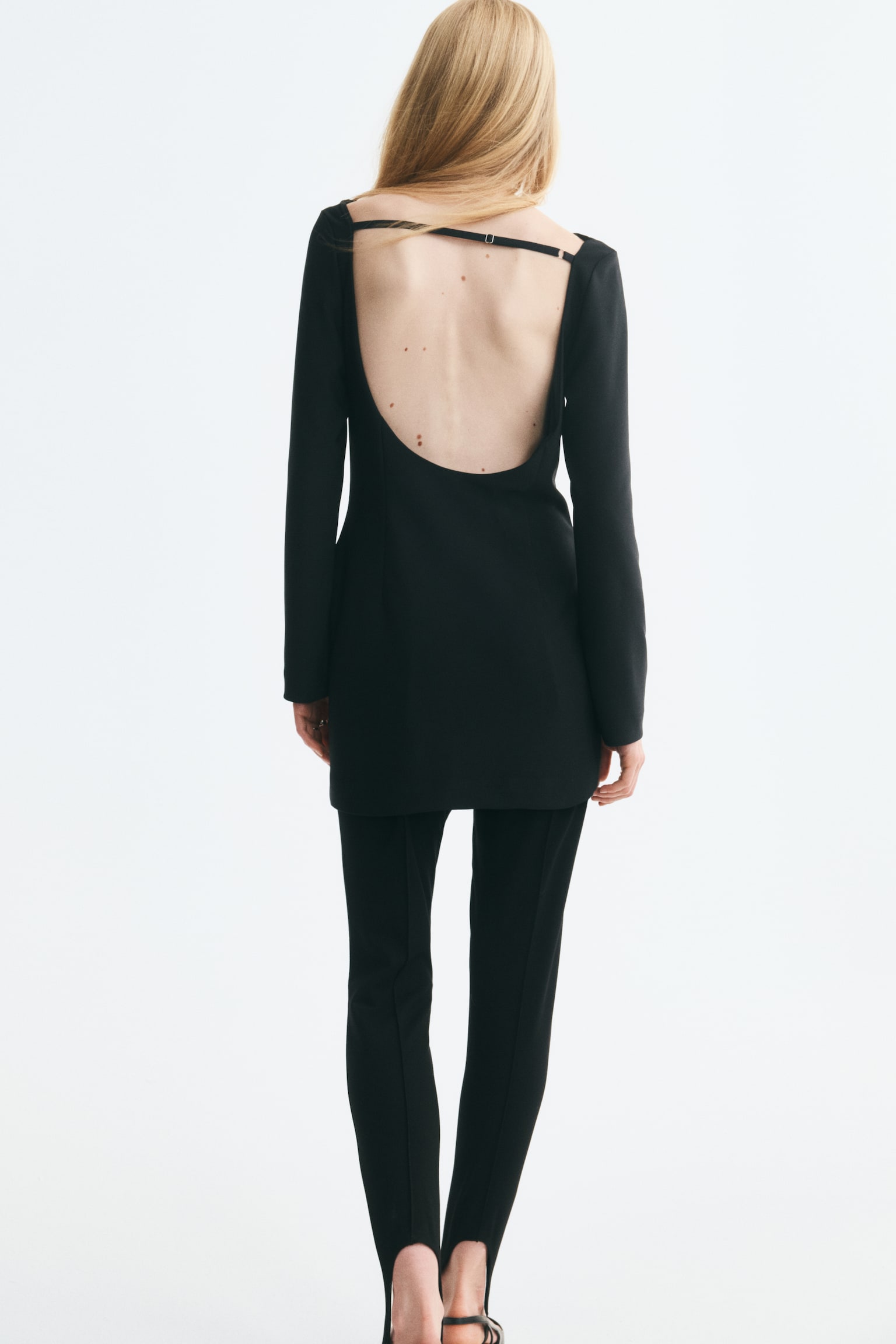 Женское платье H&M Open-Back Jersey Dress, цвет: Чёрный — фото 5