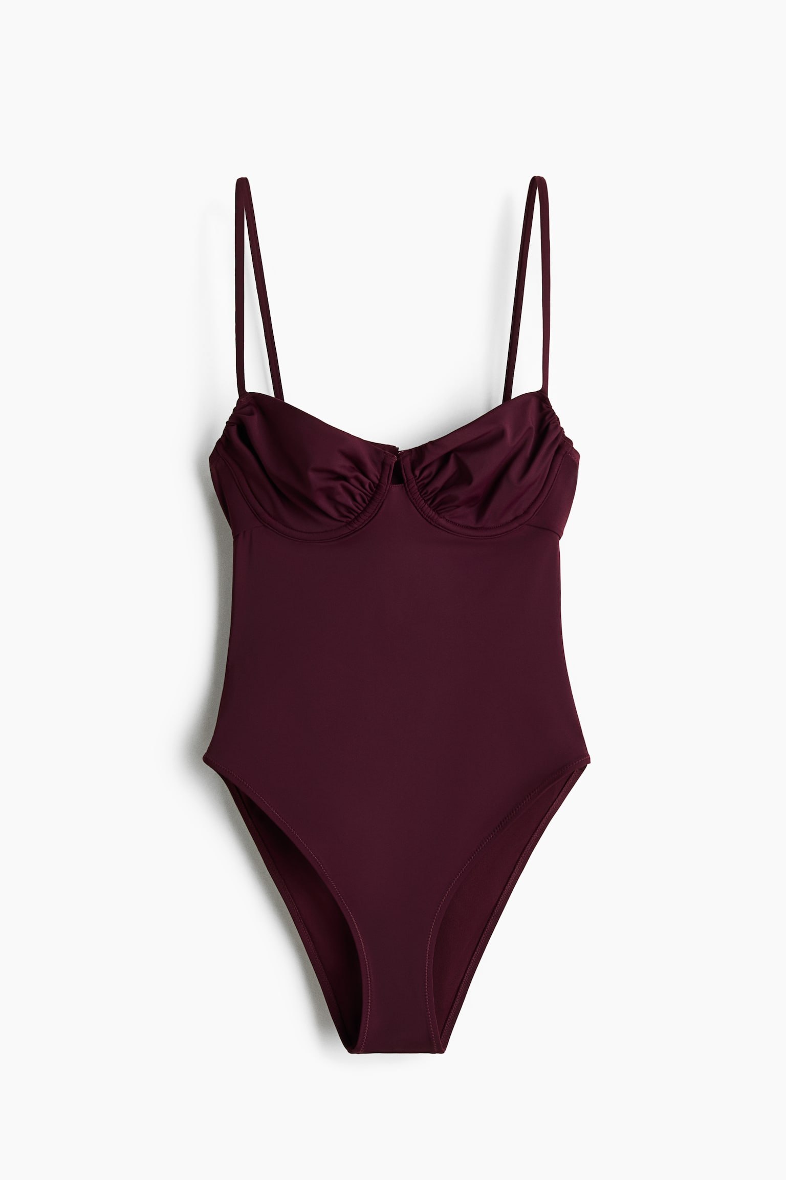 Traje de baño High Leg - Borgoña - 2