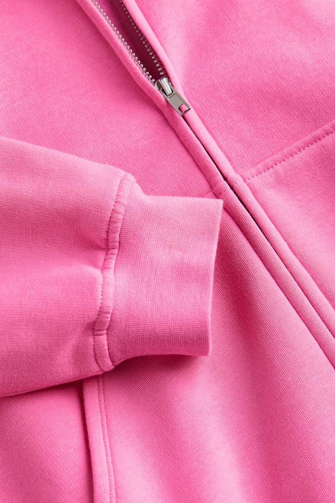 Oversized zip-through hoodie - Pink/Black/Light blue/Orange/dc - 6