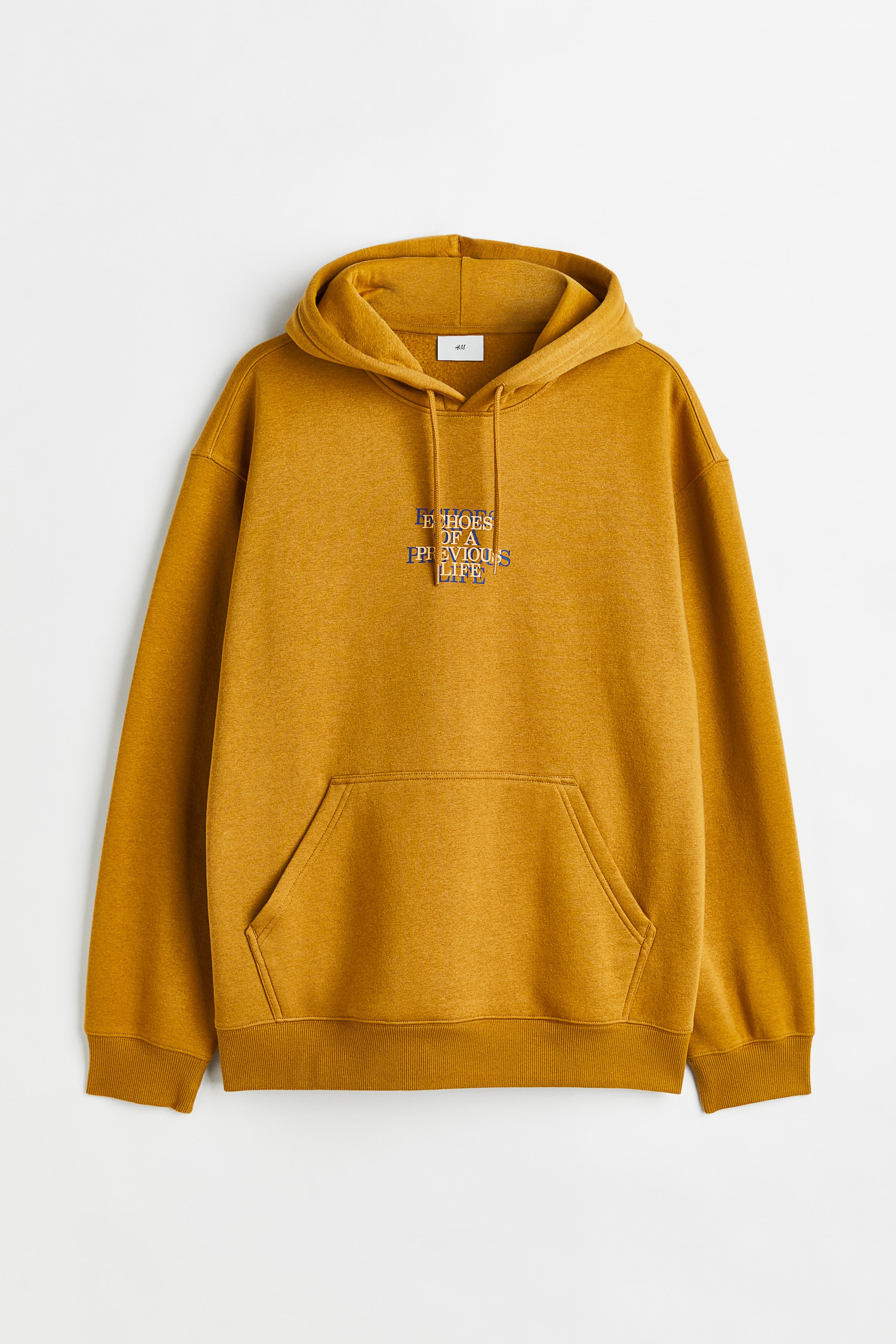 Xem ảnh lớn hơn: Áo hoodie in hình Loose Fit - Màu vàng mù tạt/Echoes - Men | H&M VN 1