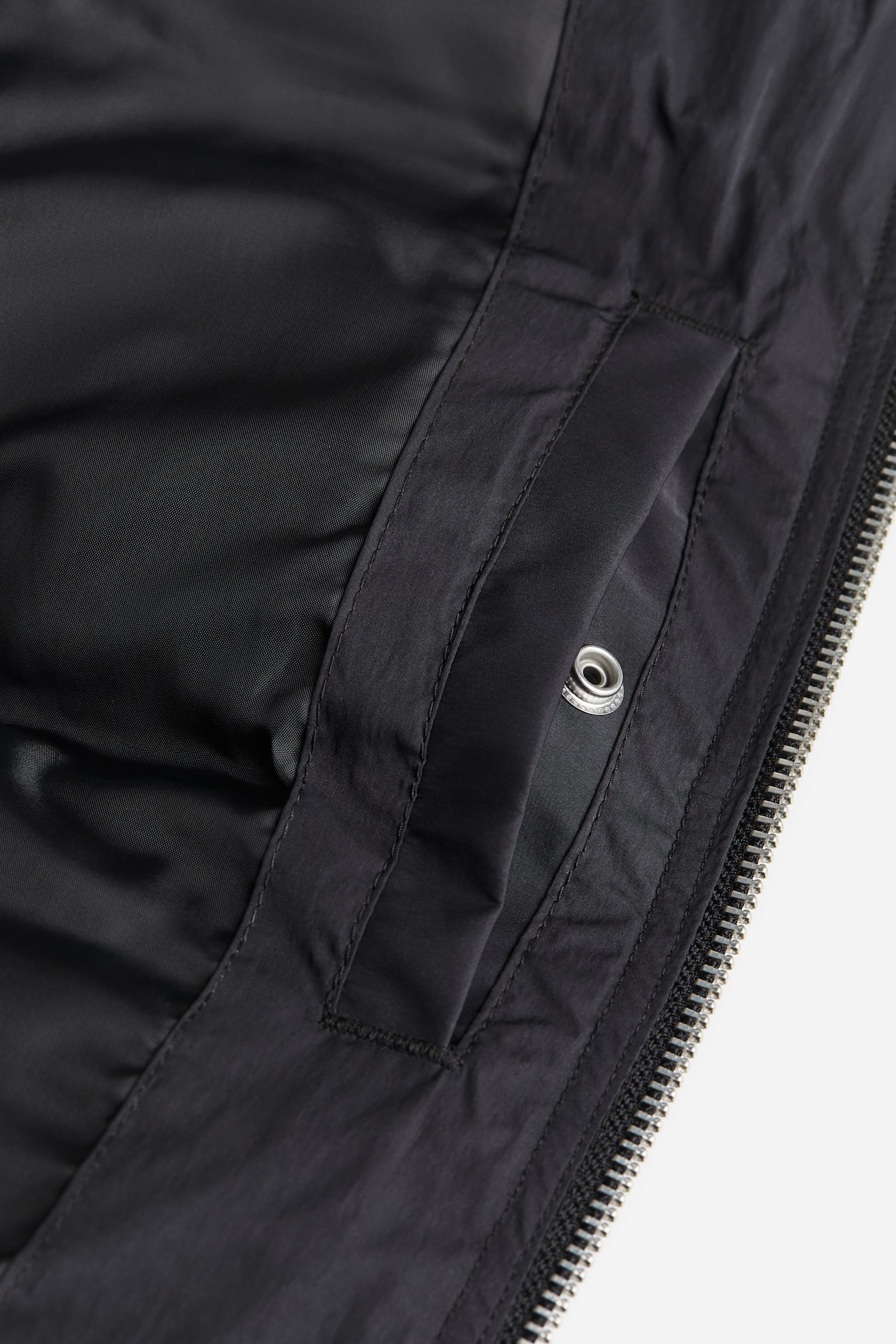 Regular Fit Puffer Jacket - Black - 4