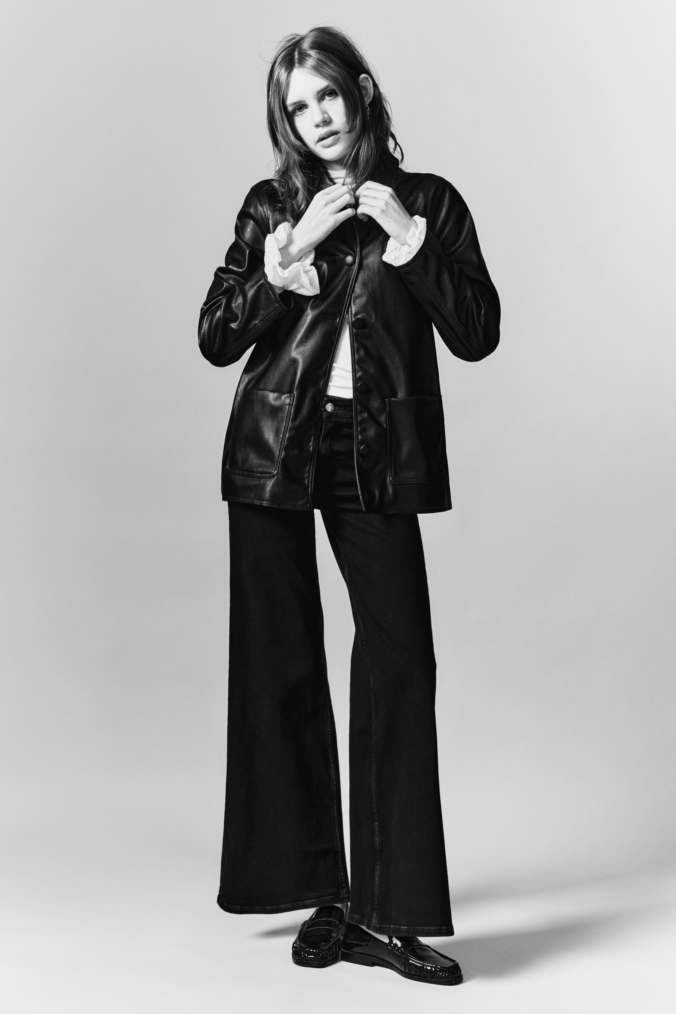 Женские куртки H&M Coated Car Coat — фото 3