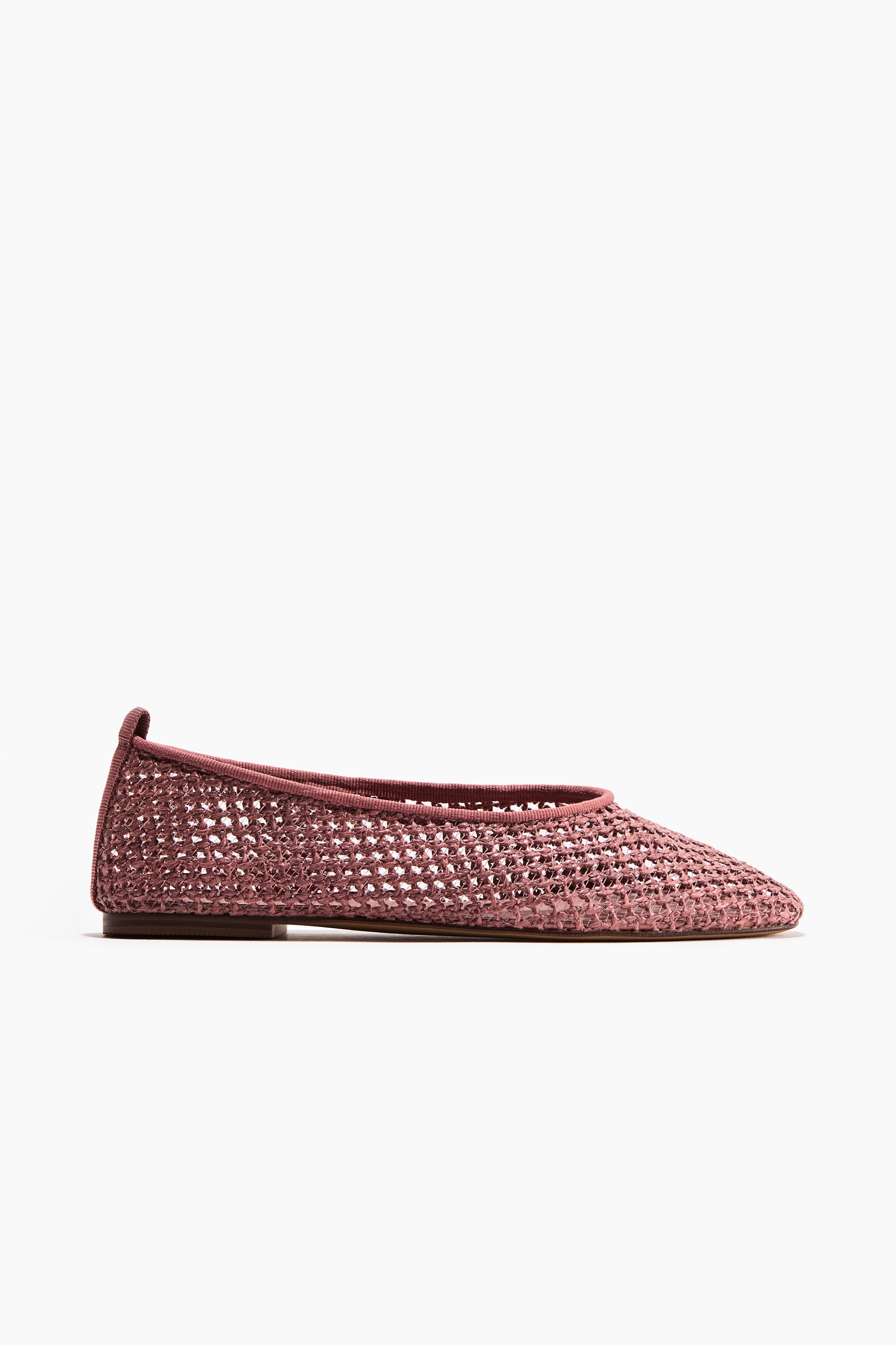 Braided ballet flats - Dusty red/Dark brown/Cream/Black