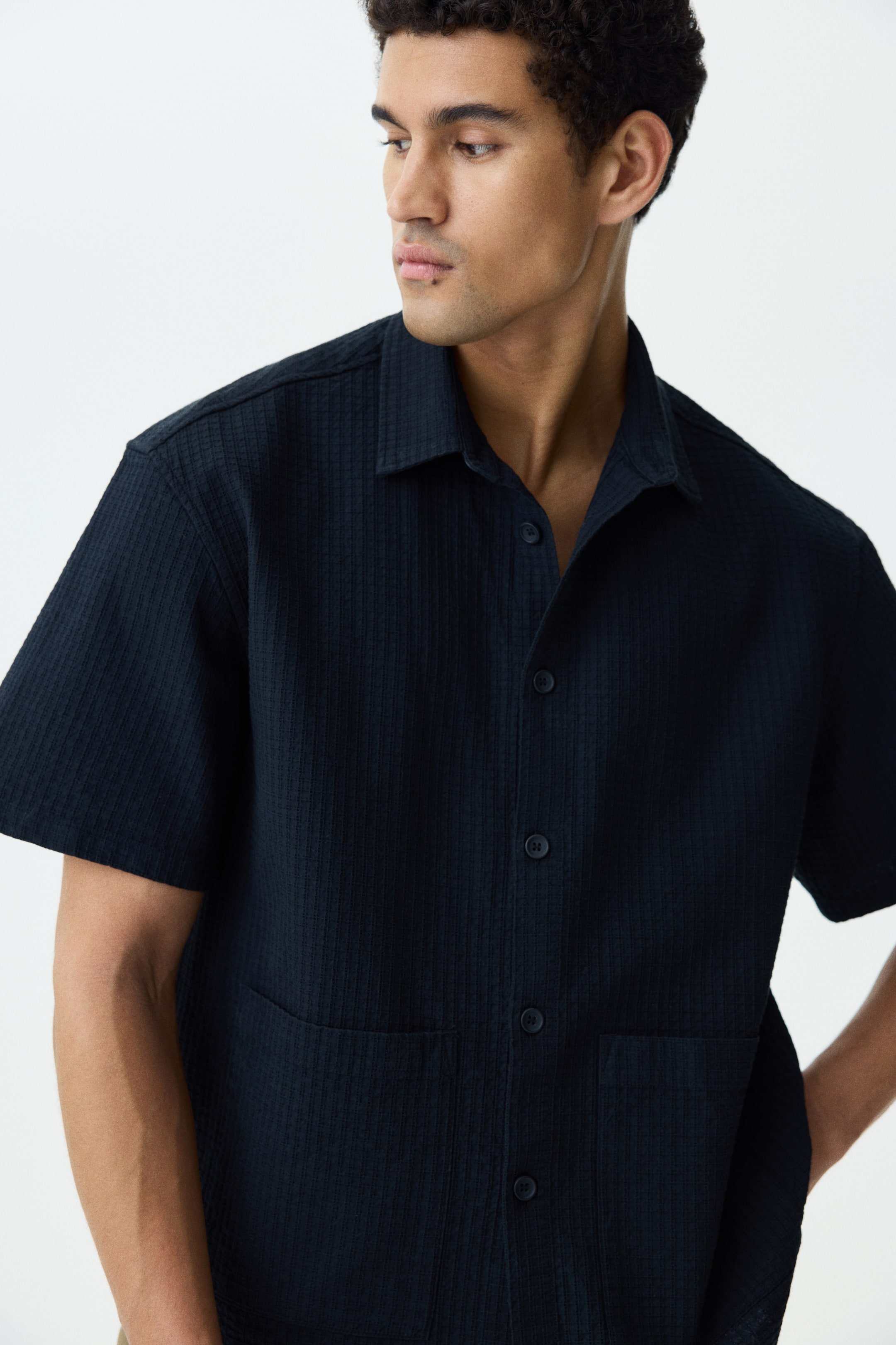 Chemise décontractée en lin mélangé