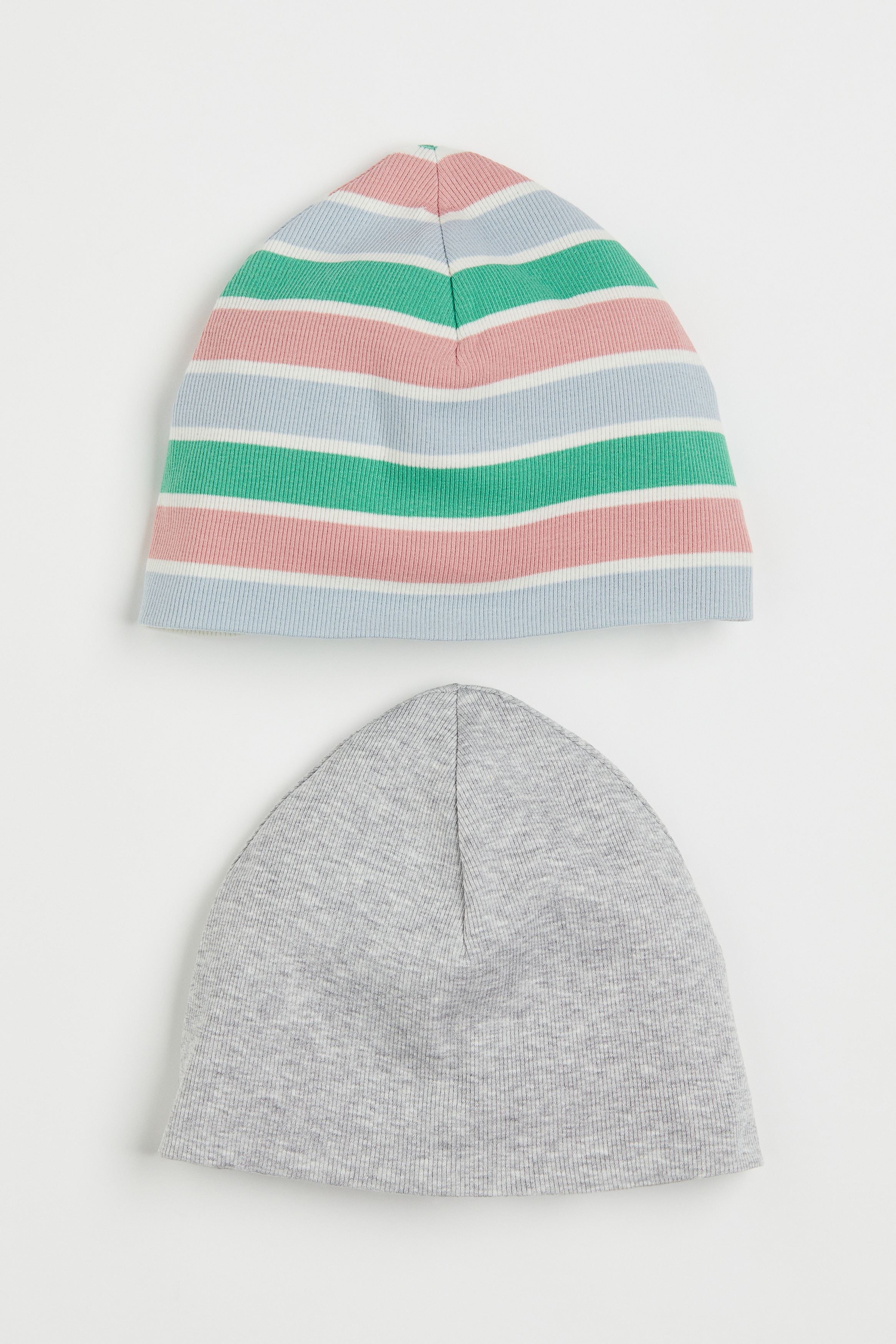 Lot de 2 bonnets en jersey de coton côteléModèle