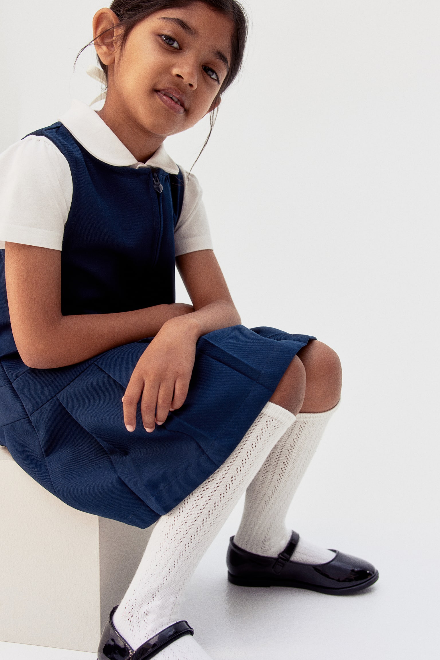 2-pack school dresses - Navy blue/Black/Dark grey - 1