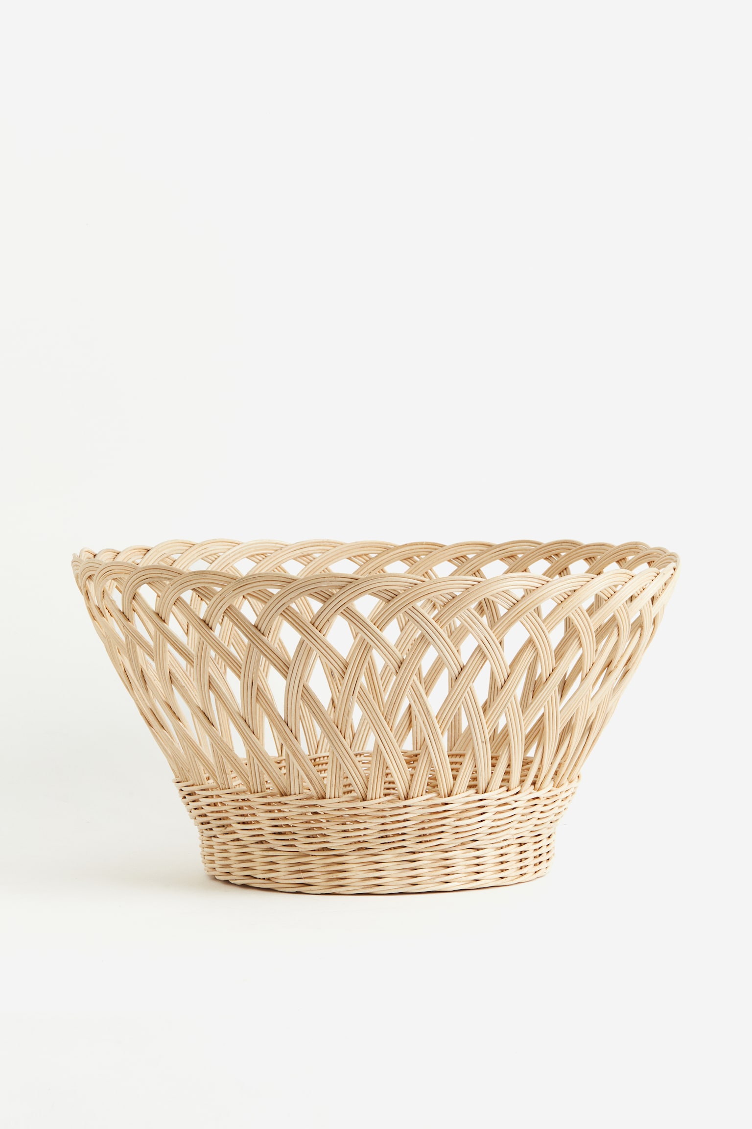 Large rattan storage basket - Beige - 1