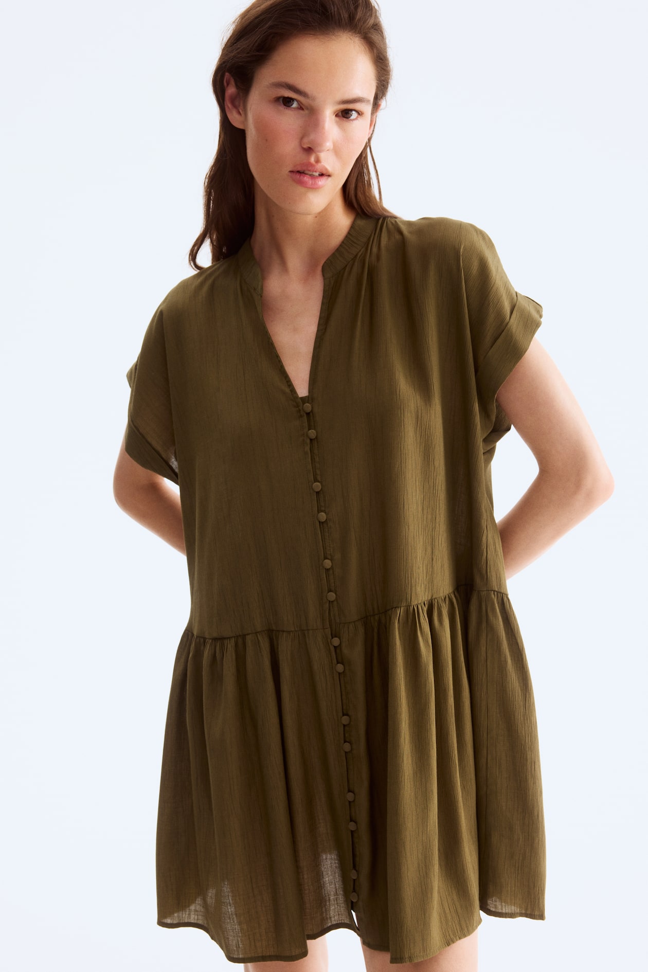 Crinkled Tunic Dress