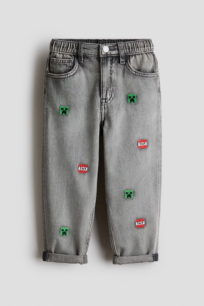 Regular-Fit Printed Jeans - Denim gray/Minecraft/Denim blue/Snoopy/Light denim blue/Marvel Comics/Light denim blue/Snoopy/Light denim blue/Marvel Comics/Denim black/Spider-Man - 1