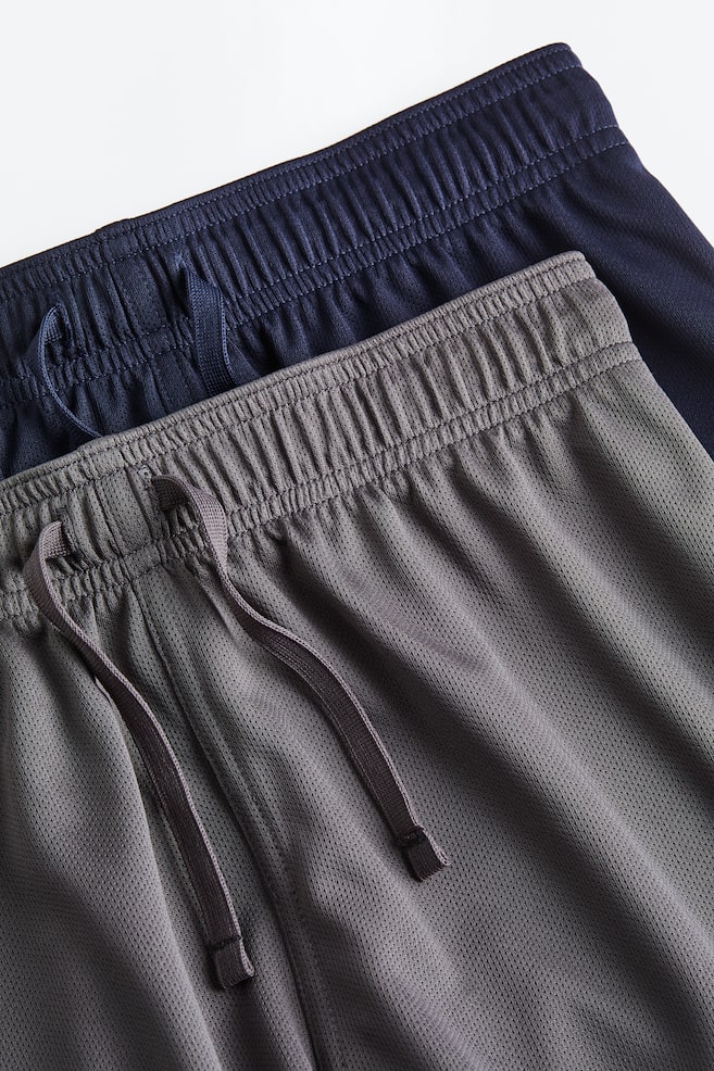 2-pack DryMove™ sports shorts - Navy blue/Dark grey/Black - 4