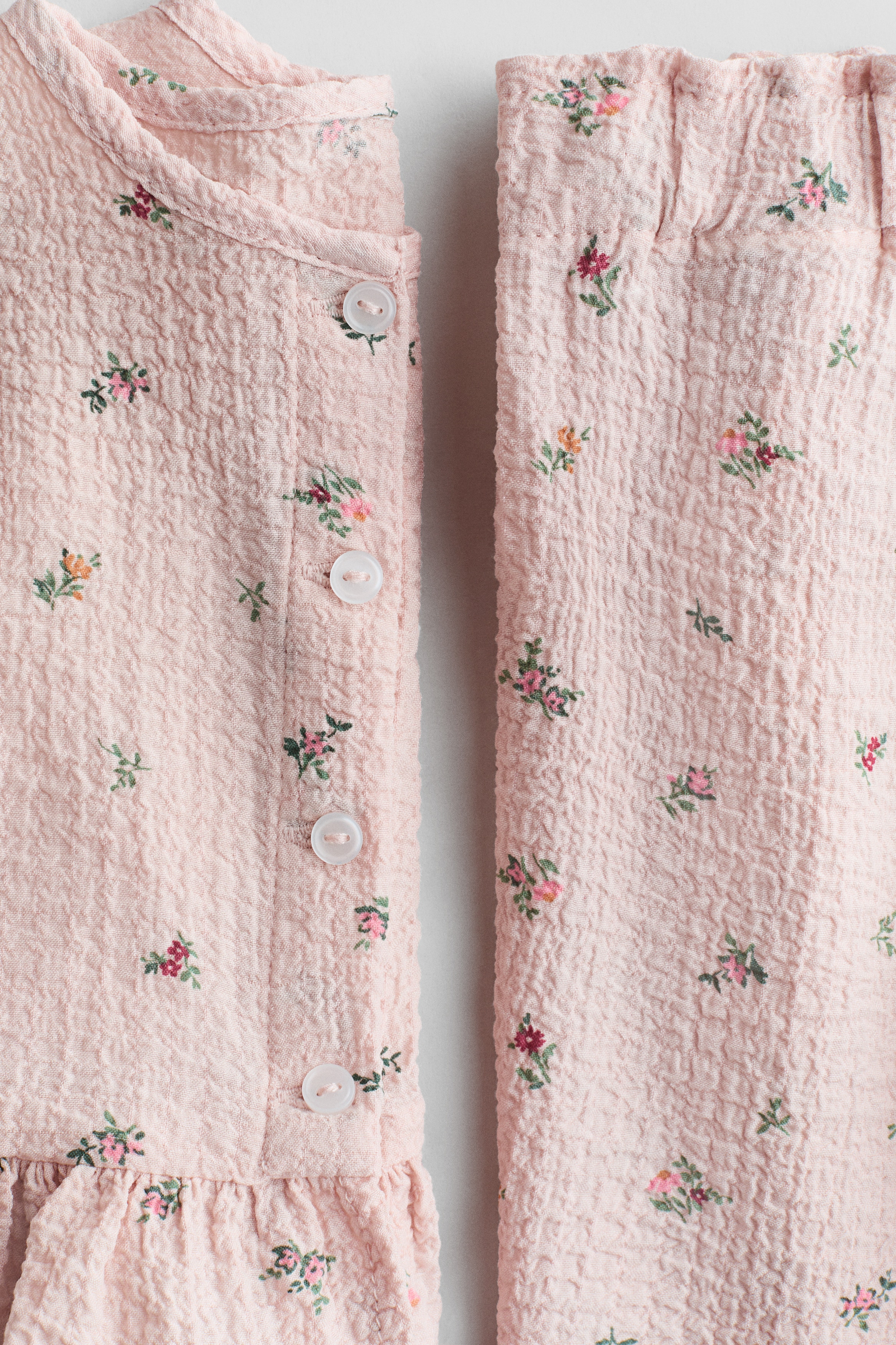 Light blue/floral 2-Piece Seersucker Set for kids | H&M US