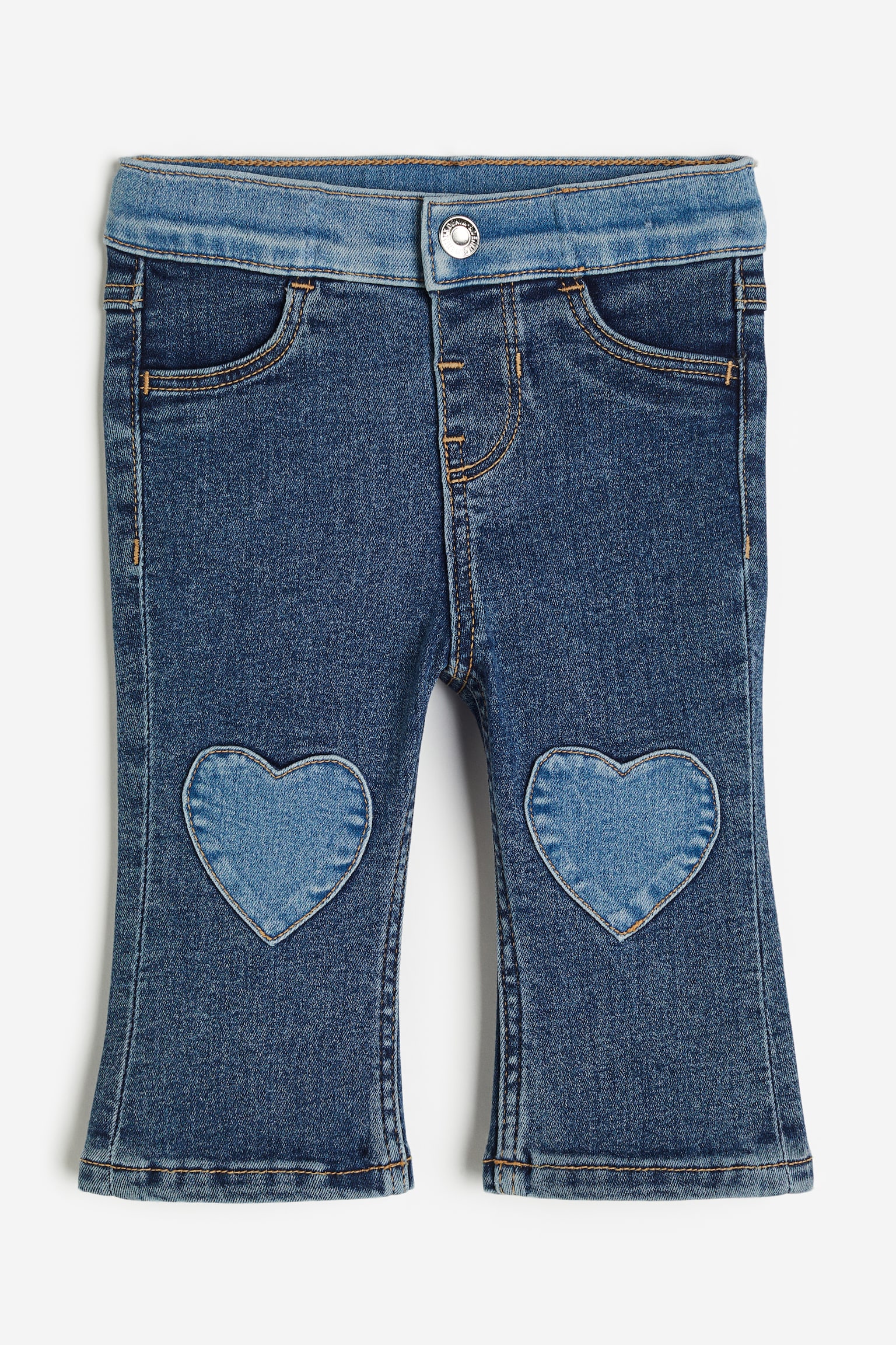 Flared Leg Jeans - Denim blue/Hearts - 1