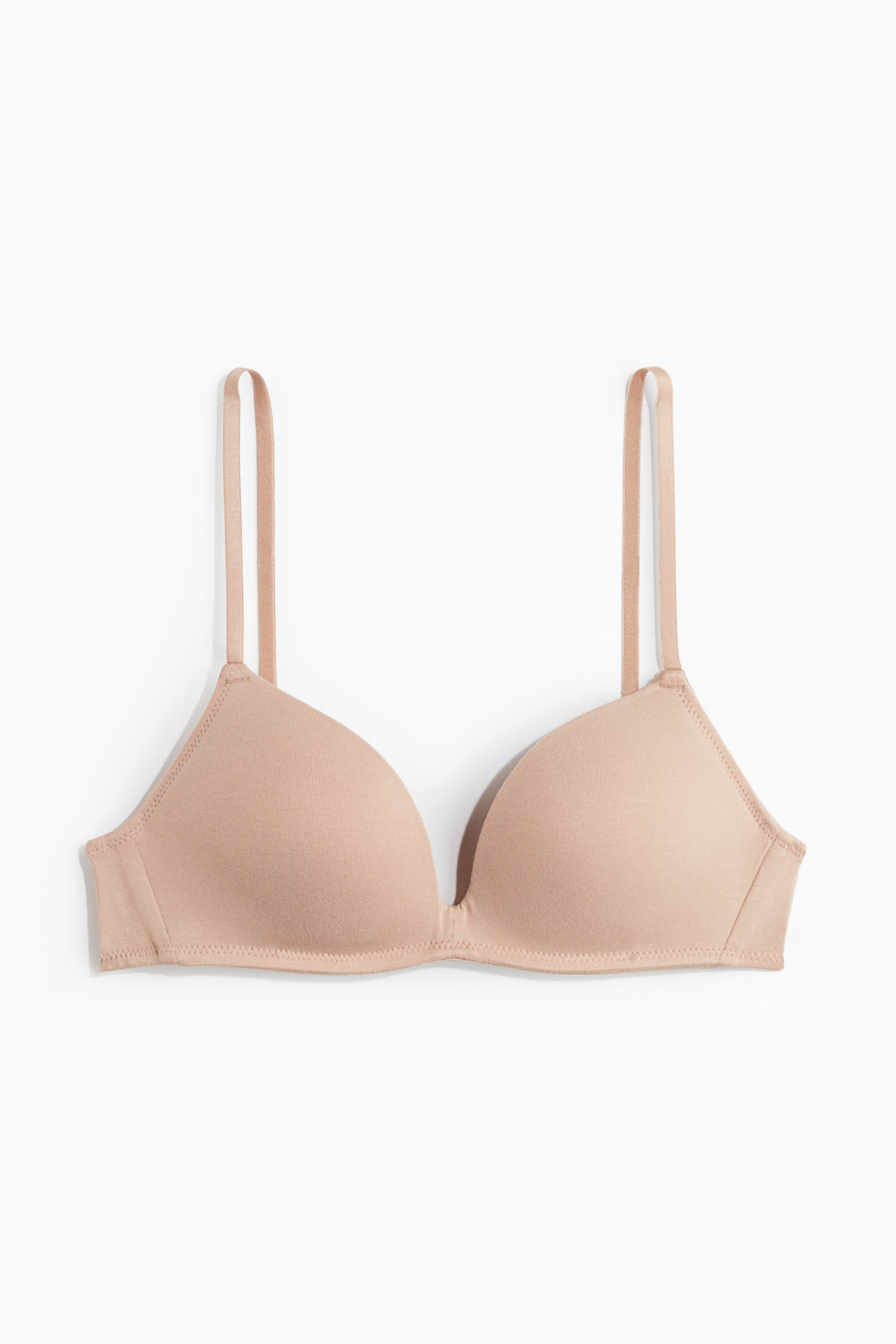 Reggiseno push-up in cotone senza ferretto - Beige/Grigio mélange/Nero