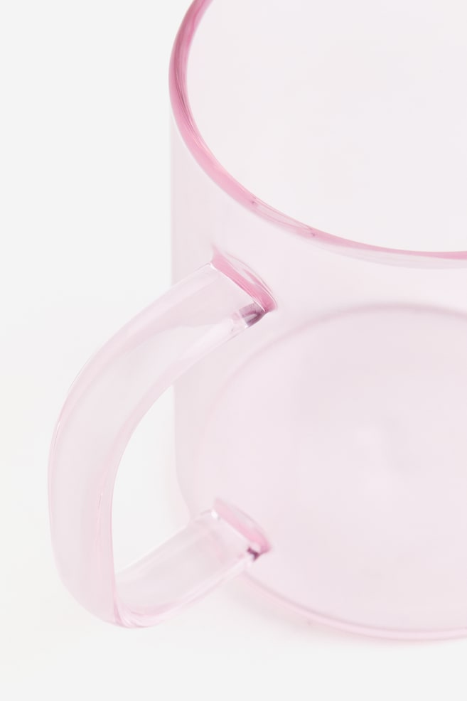 Glass mug - Light pink - 3