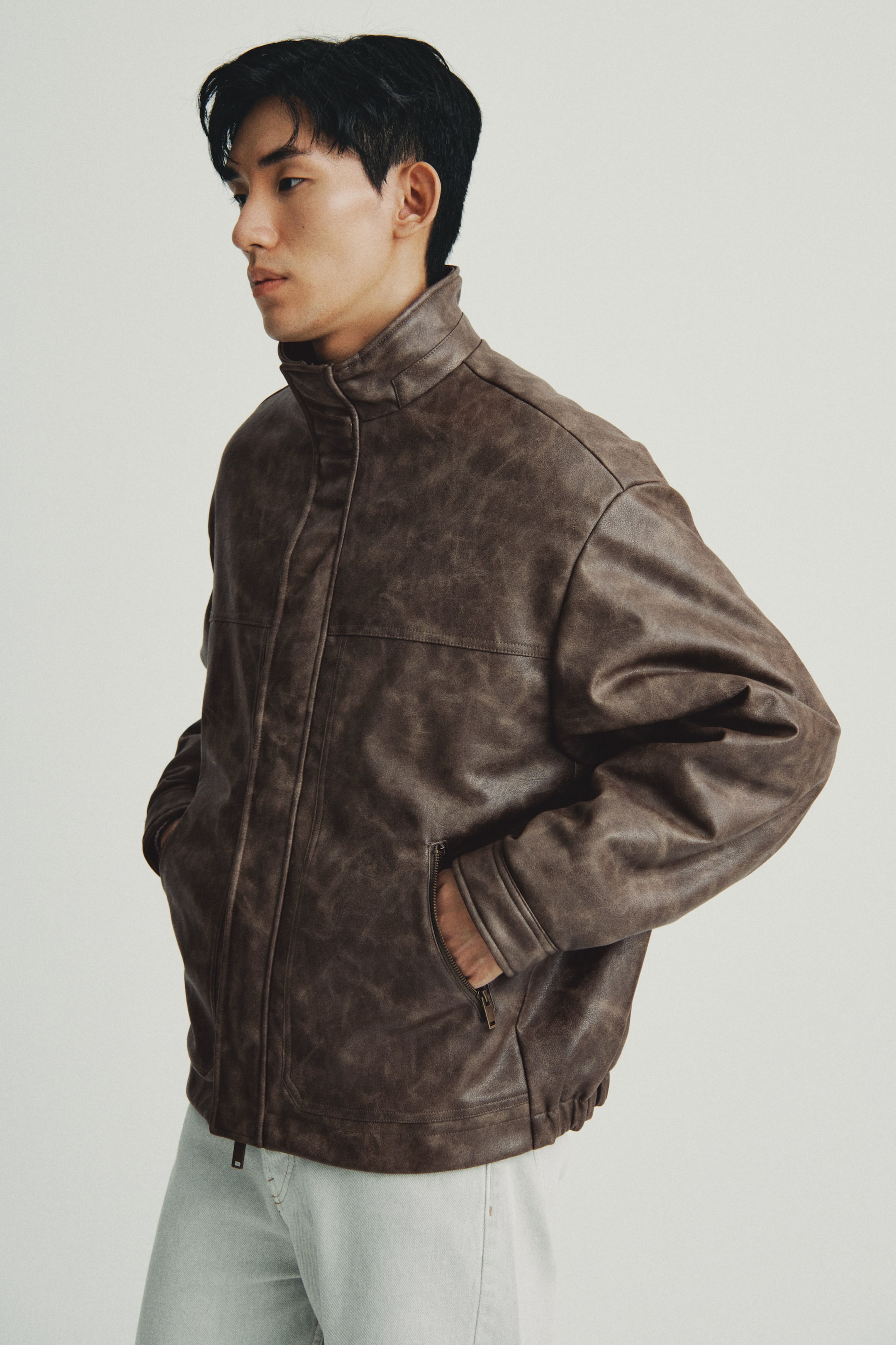 拡大画像を表示: パッデッドコーティングジャケット - ダークモール - Men | H&M JP 3