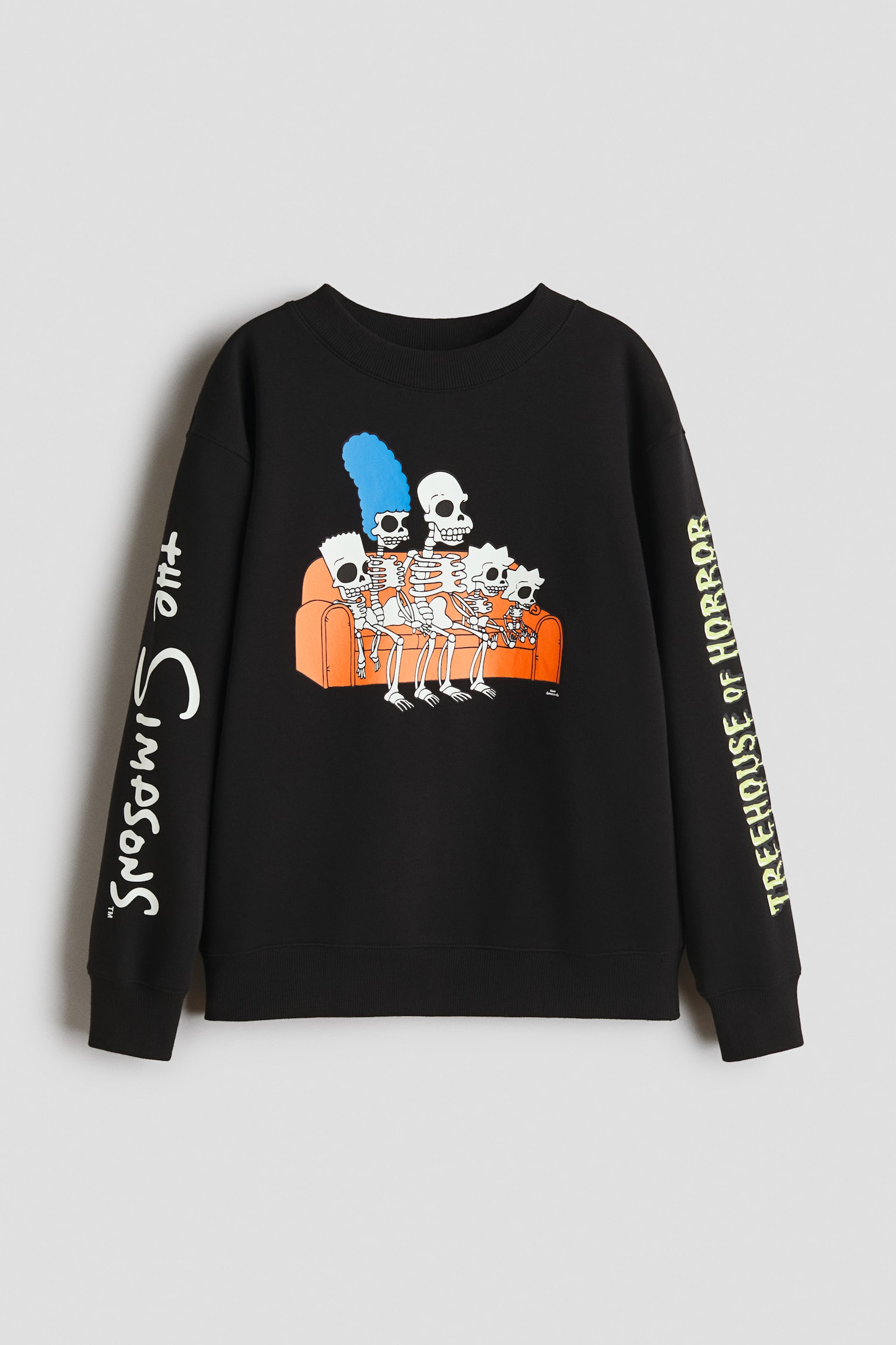 Printed brushed-inside sweatshirt - Black/The Simpsons/Navy blue/Spider-Man/Steel blue/Fortnite/White/The Simpsons