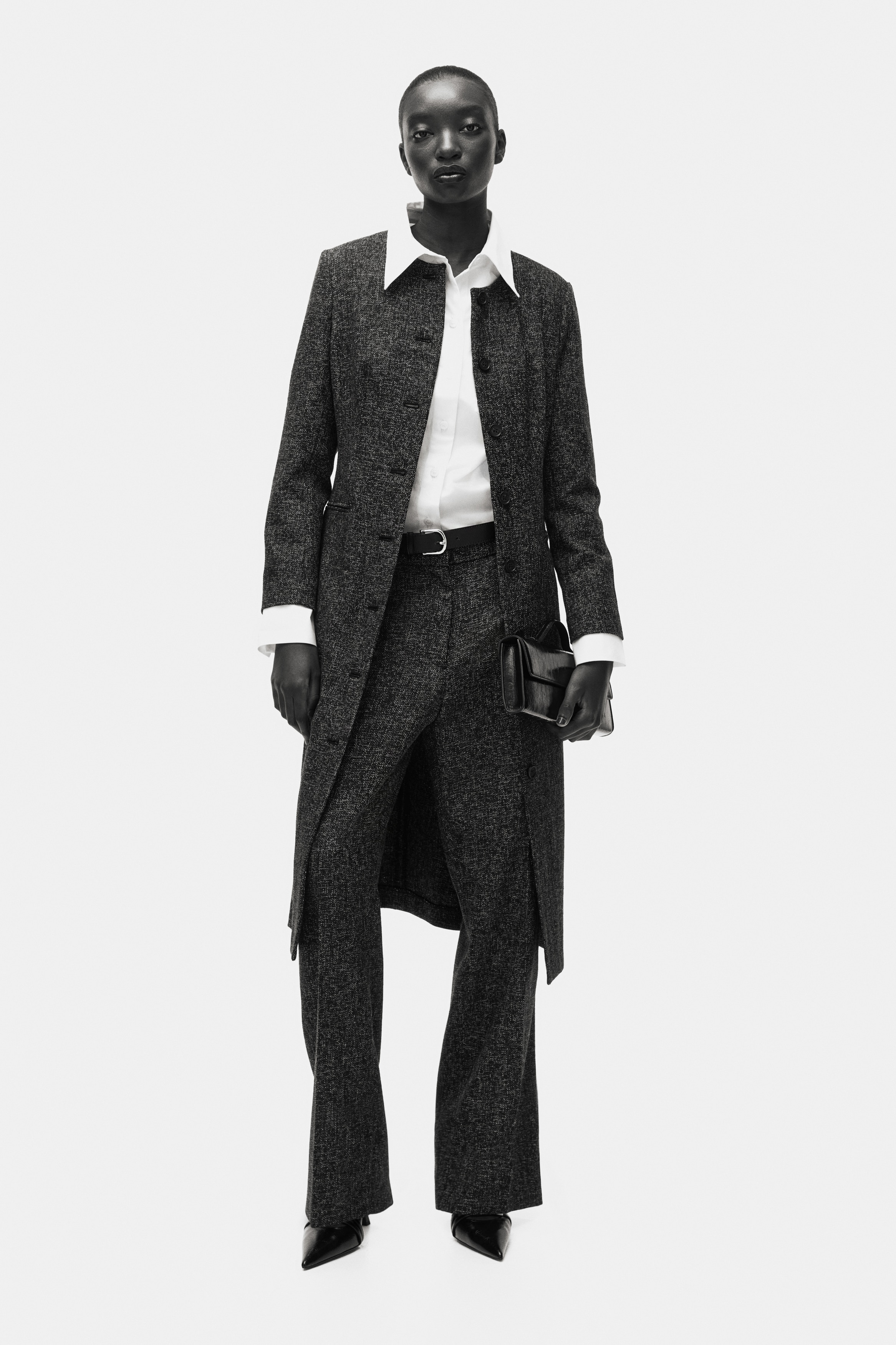 Femme - Pantalon chic Noir chiné - Size: 42  - H&M