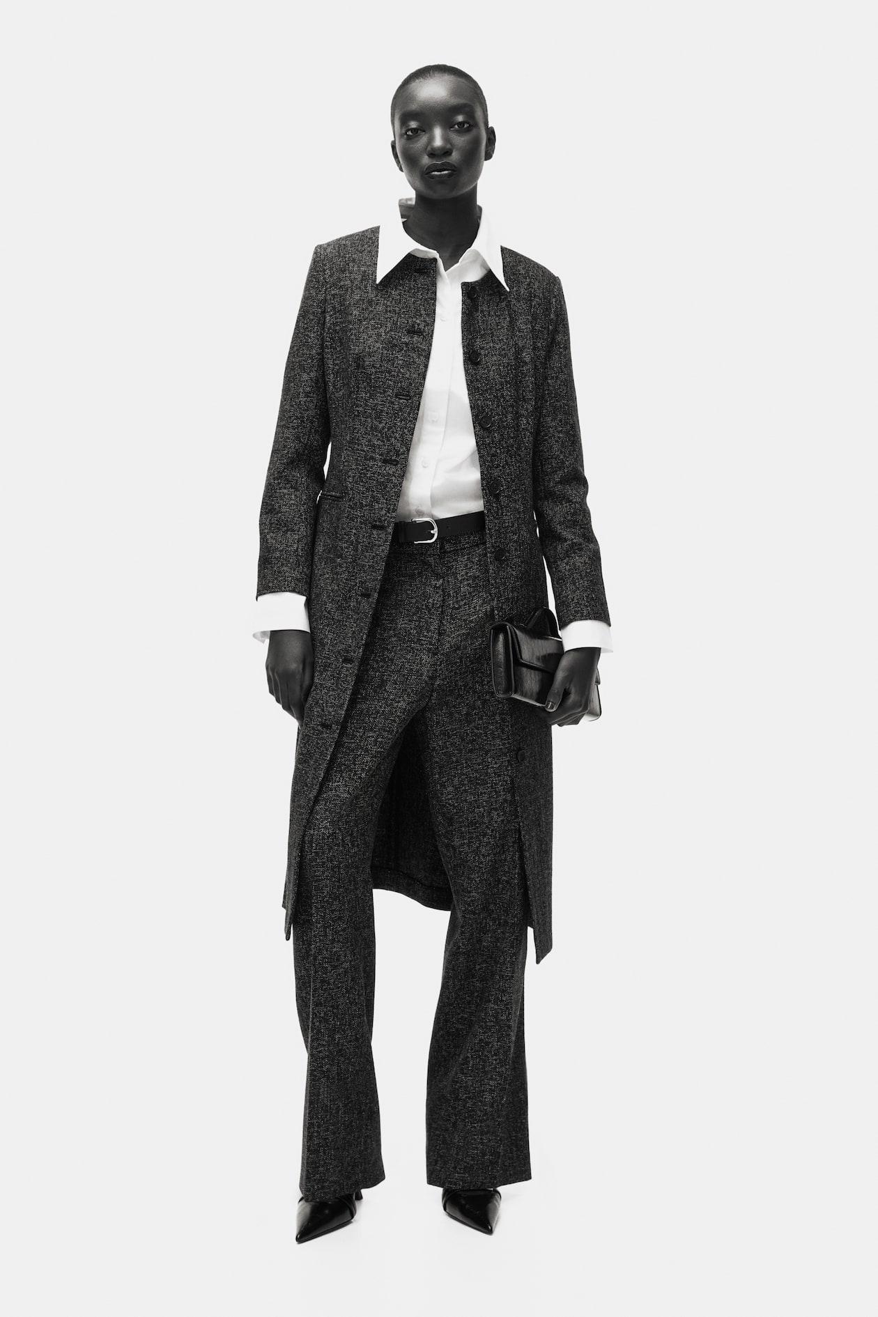 Pantalon de tailleur - Noir chiné - FEMME | H&M FR