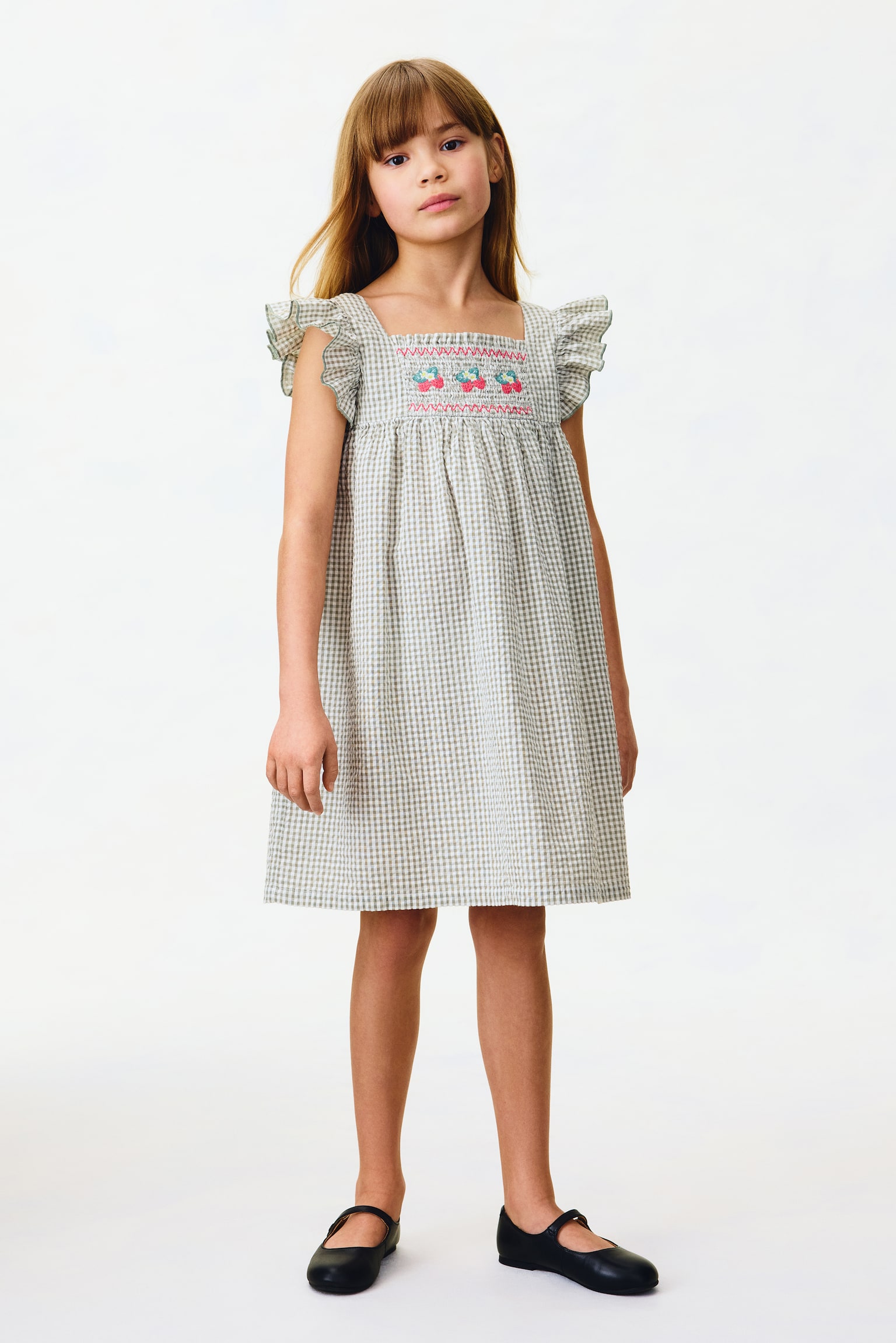 Robe à manches volantées en coton - 1