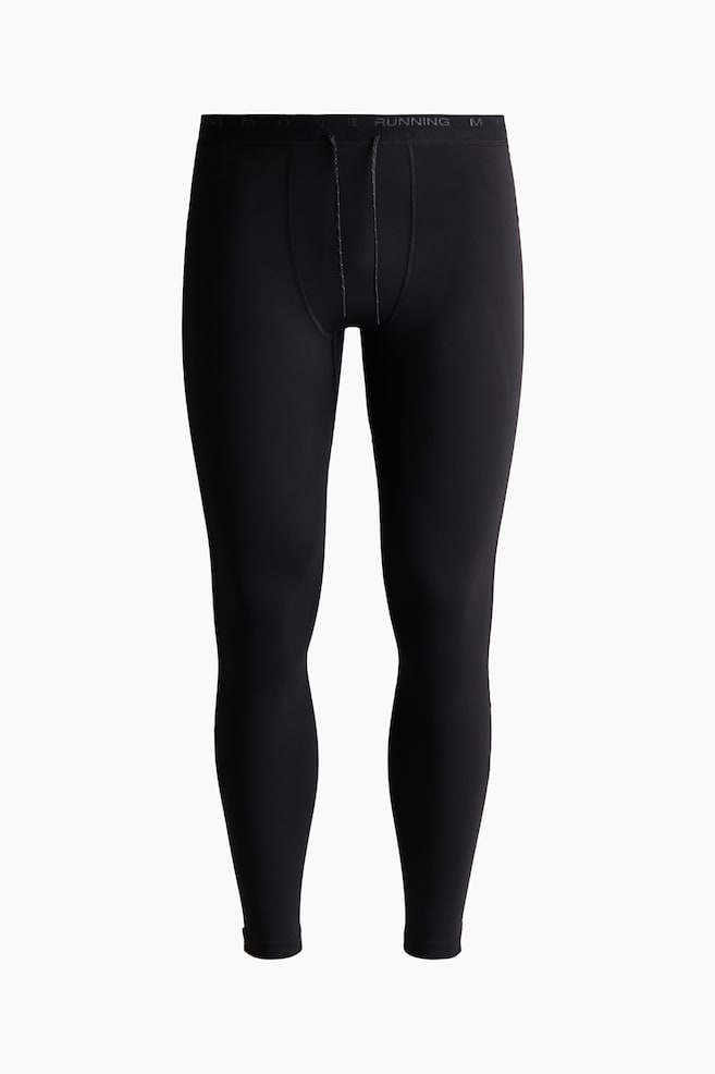 Running tights with DryMove™ - Black - 1