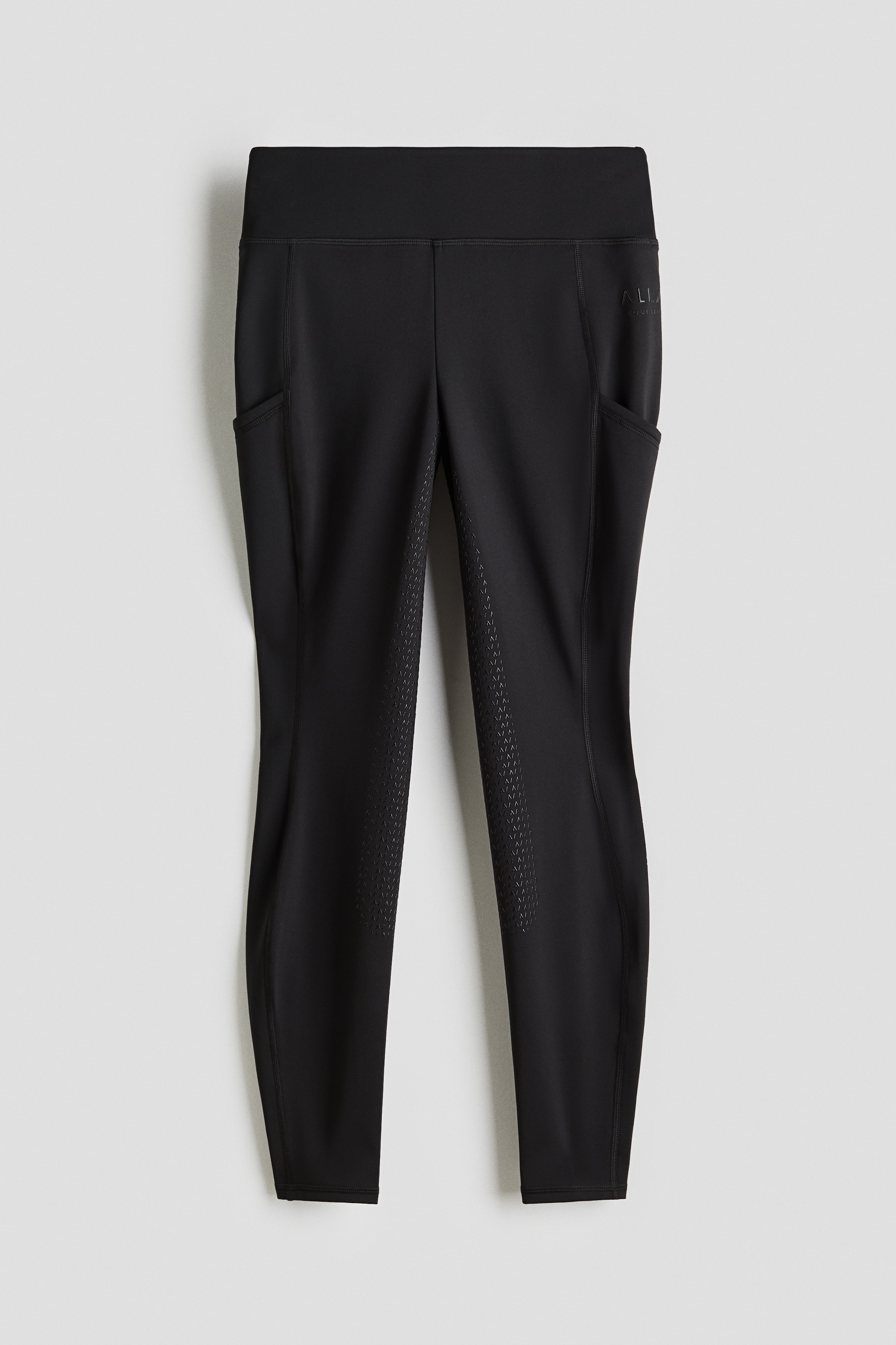 Värmande ridleggings med helskoning - Svart