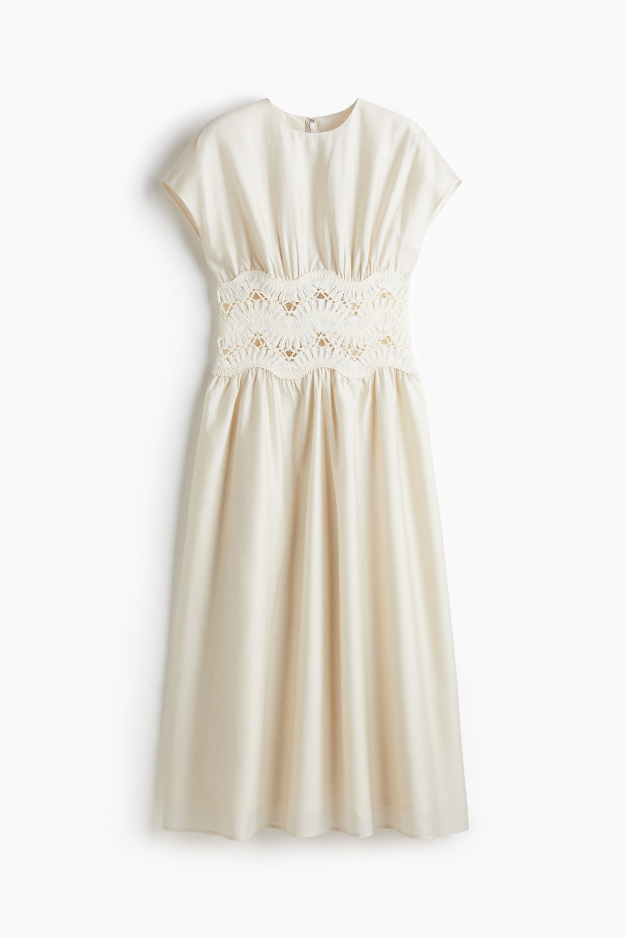 h&m embroidered dress Women's Cream Embroidered-Detail Dress