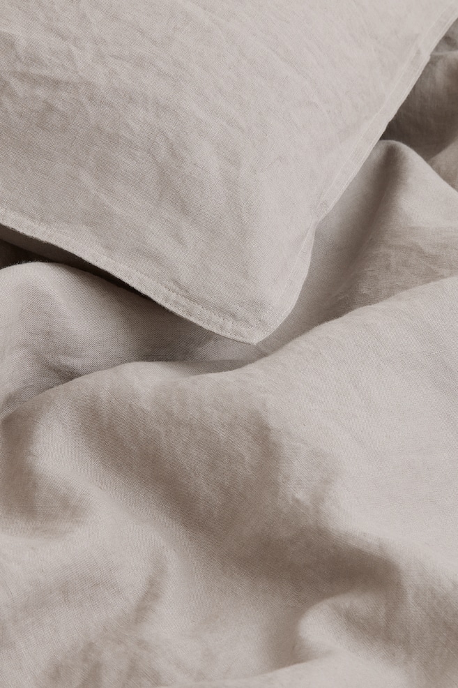 Linen single duvet cover set - Greige/White/Light grey/Grey/dc/dc/dc/dc/dc/dc - 5