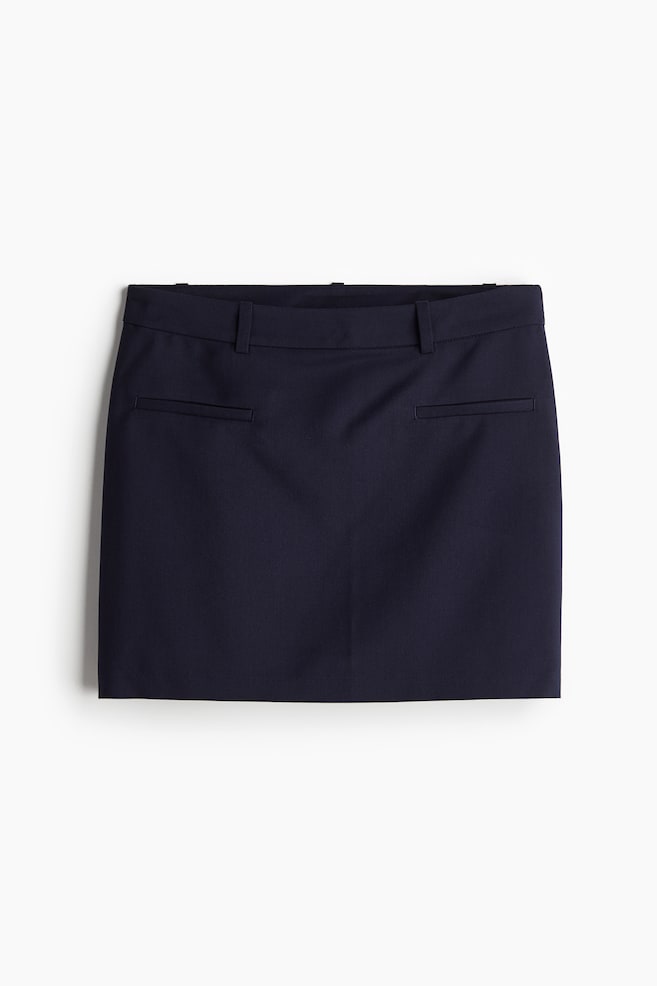 Elegancka spódniczka mini - Granatowy/Ciemnoszary melanż/Beżowy/Krata - 1