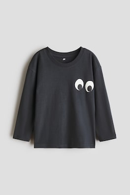 Långärmad T-shirt med tryck