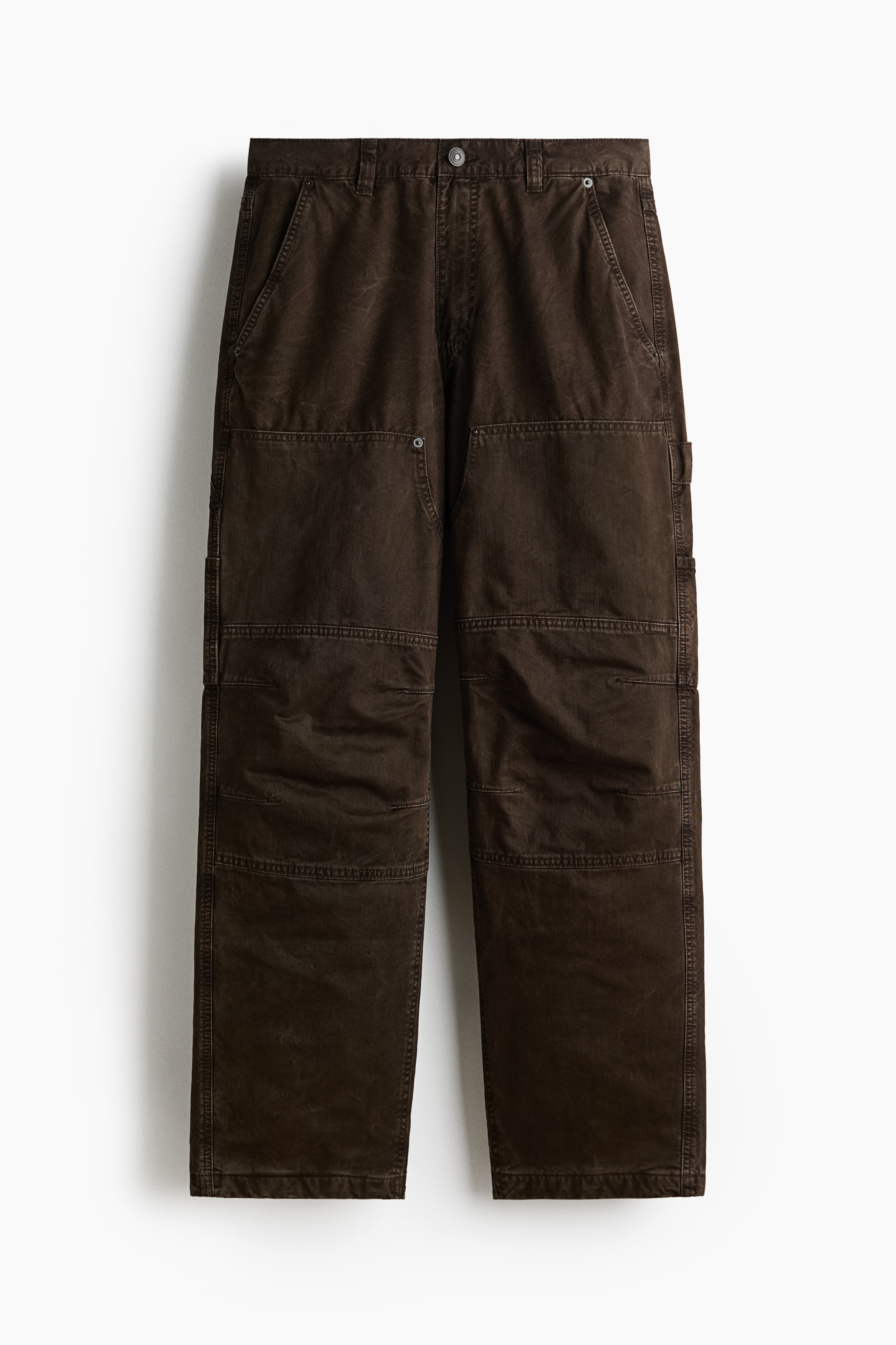 Pantaloni carpenter Loose Fit - Marrone scuro/Nero lavato