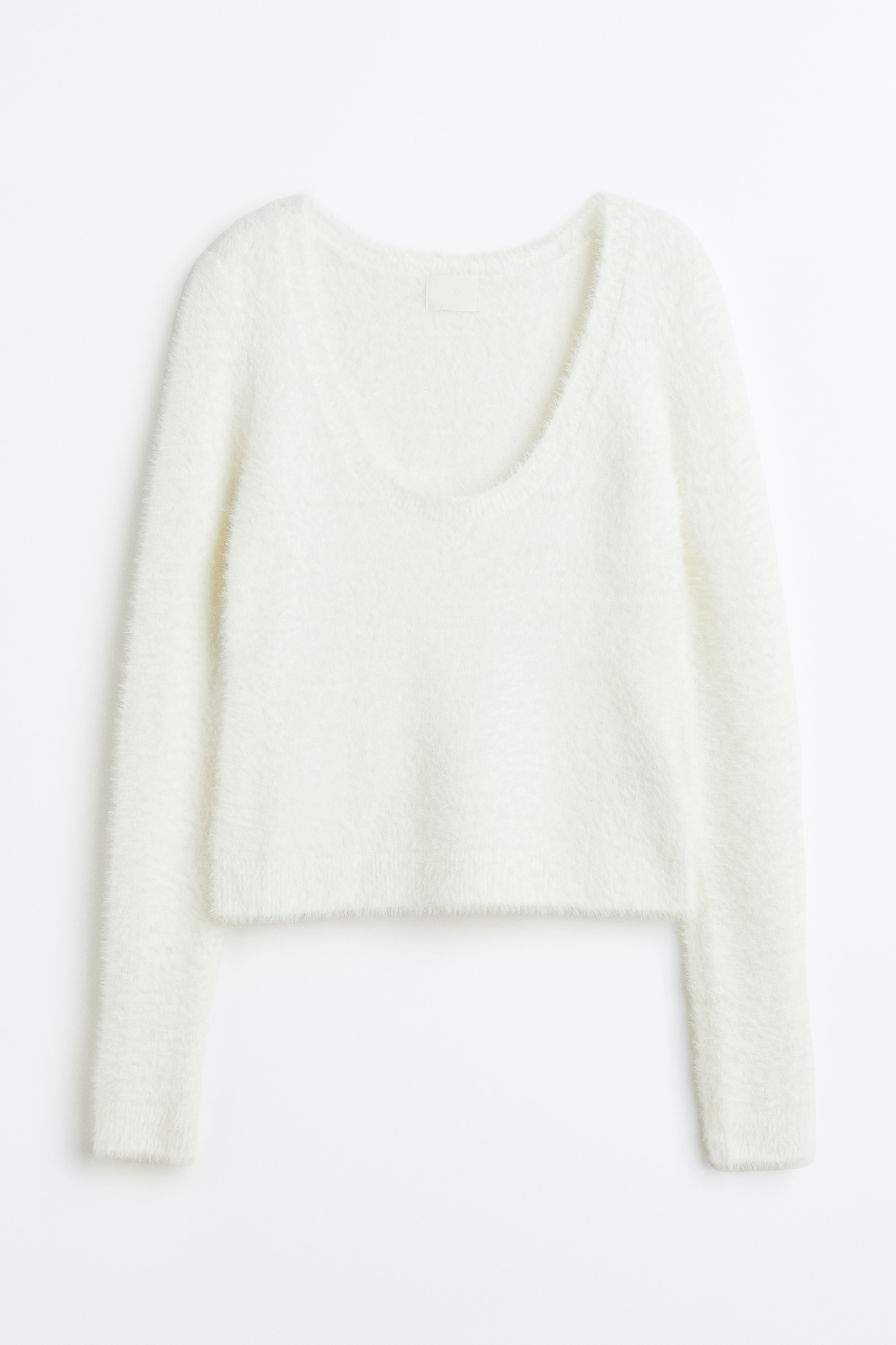 Fuzzy white sweater h&m hotsell