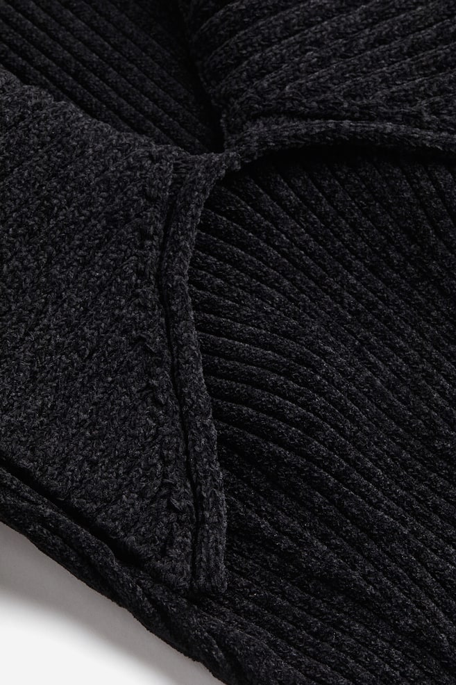 Chenille Chelsea-collar jumper - Charcoal grey - 3