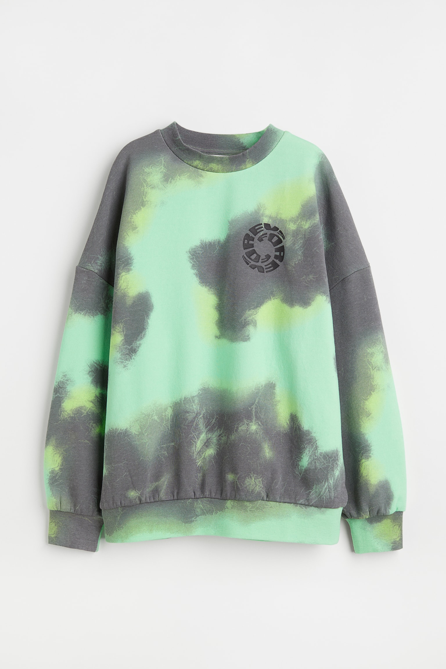 Sweater - Neon green/Tie dye - 1