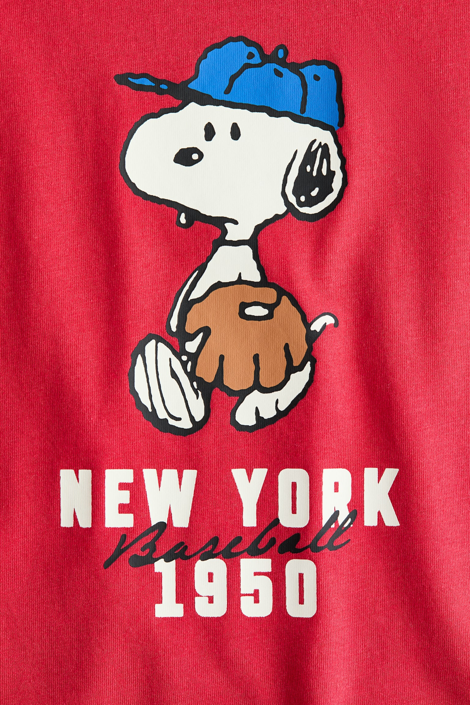 Printed Cotton T-Shirt - Red/Snoopy/Blue/Mickey Mouse/Navy blue/Pokémon/Cream/Marvel Comics - 2