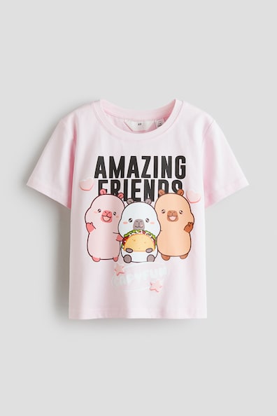プリント コットンTシャツ