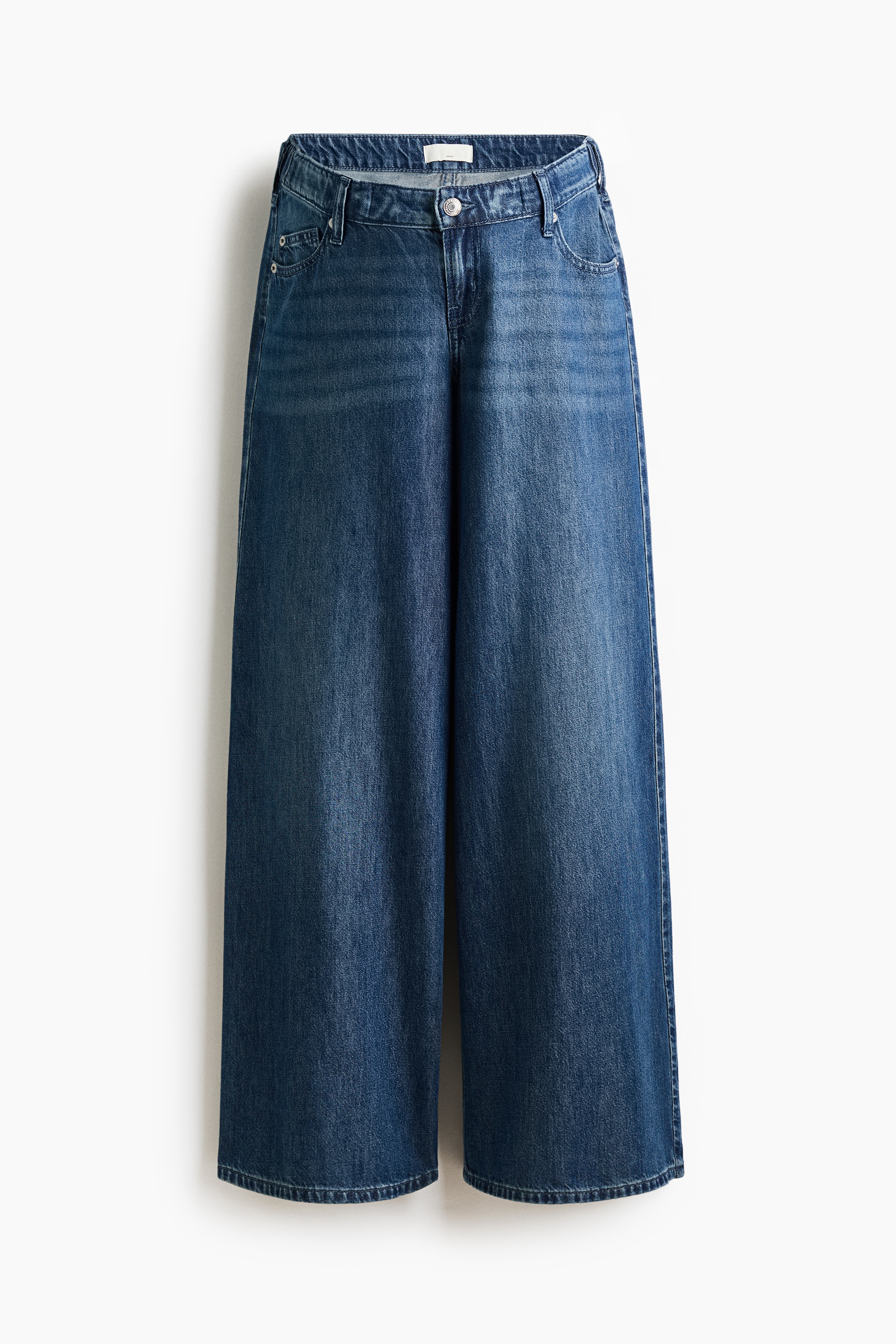 MAMA Wide Low Jeans - Niebieski denim/Ciemnoniebieski denim
