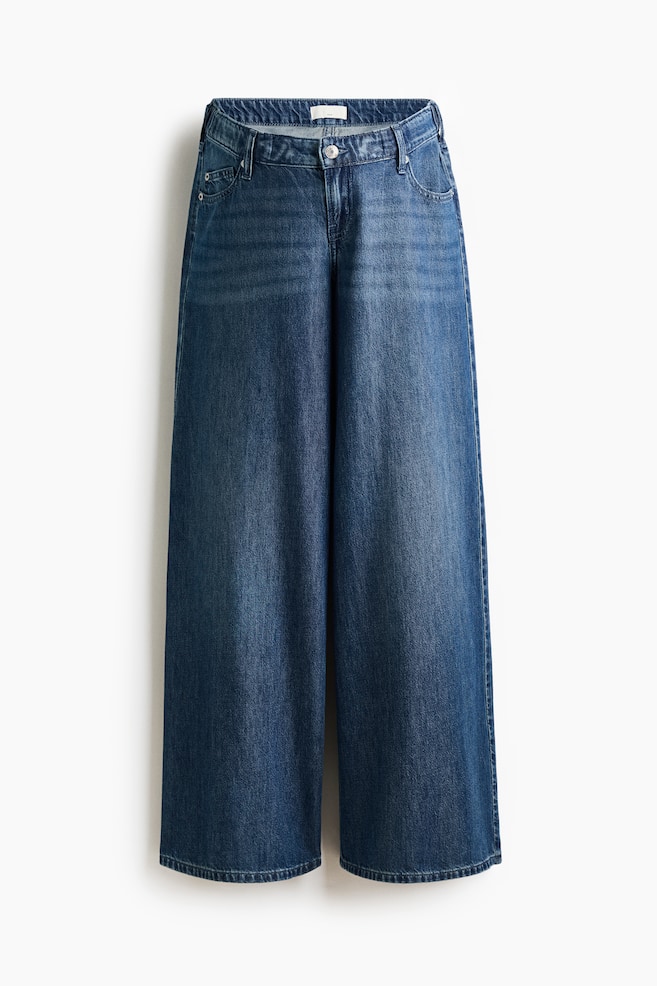 MAMA Wide Low Jeans - Denim blue/Dark denim blue - 1