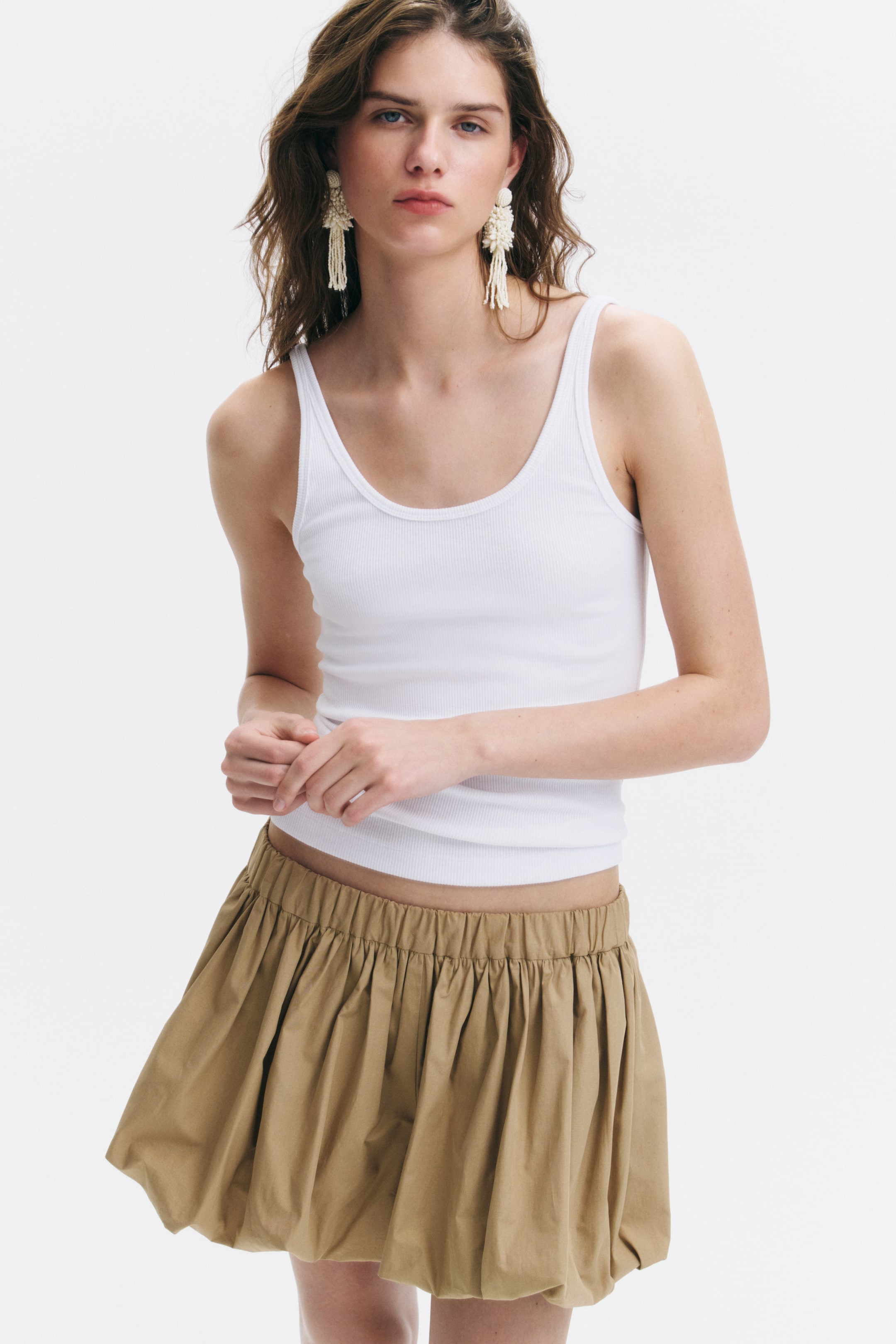 Short en coton à effet ballon