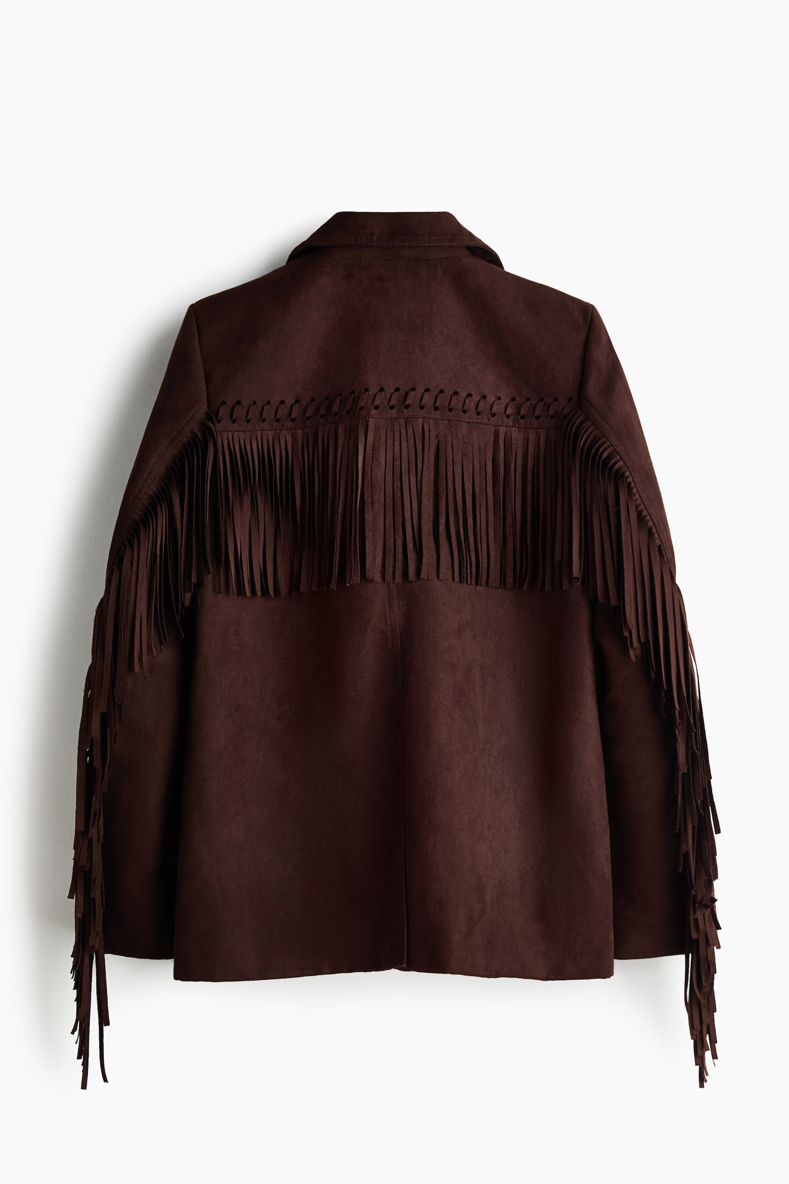 Fringed blazer - Dark brown - 3