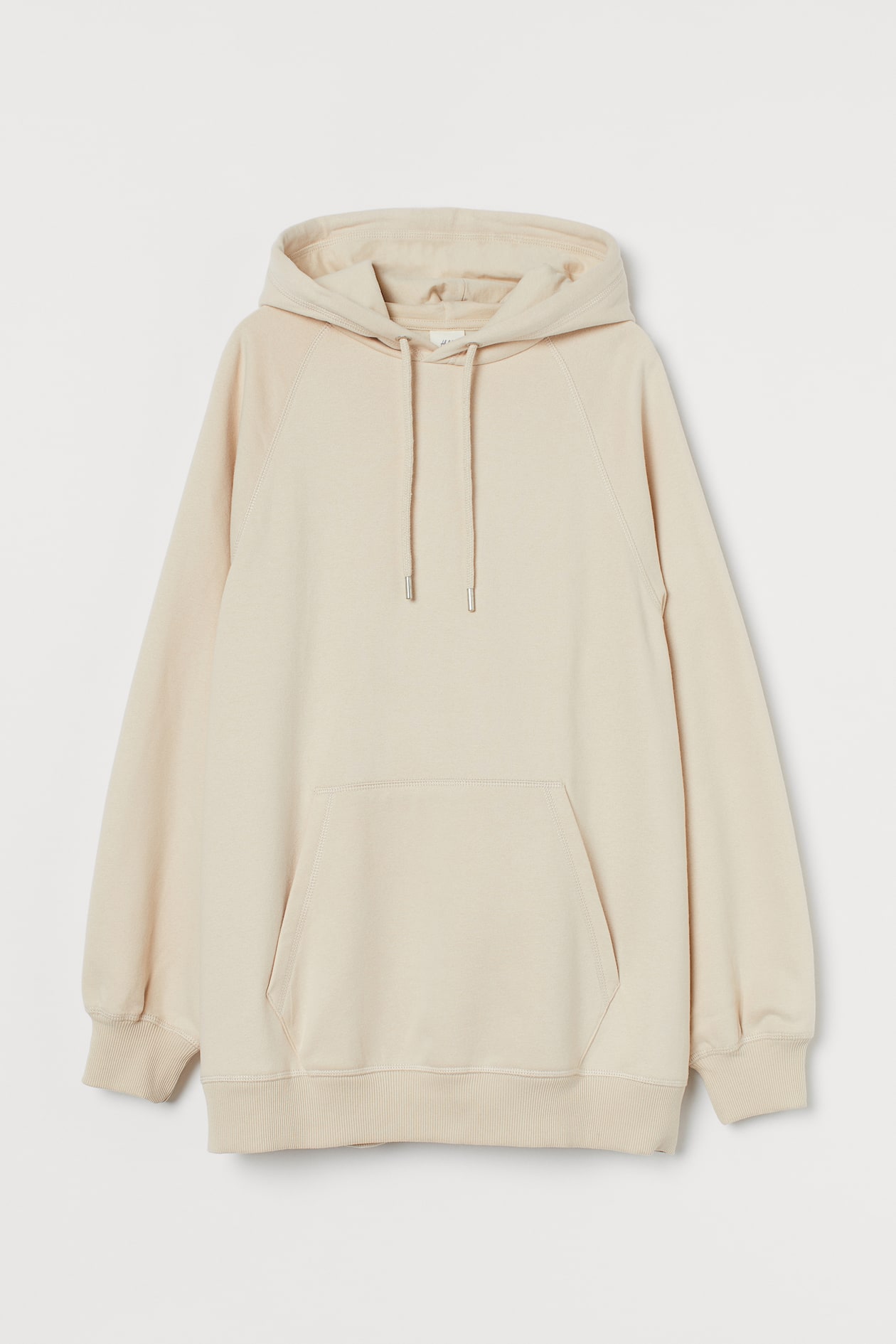 Hoodie - Long sleeve - Regular length - Light beige - Ladies | H&M US