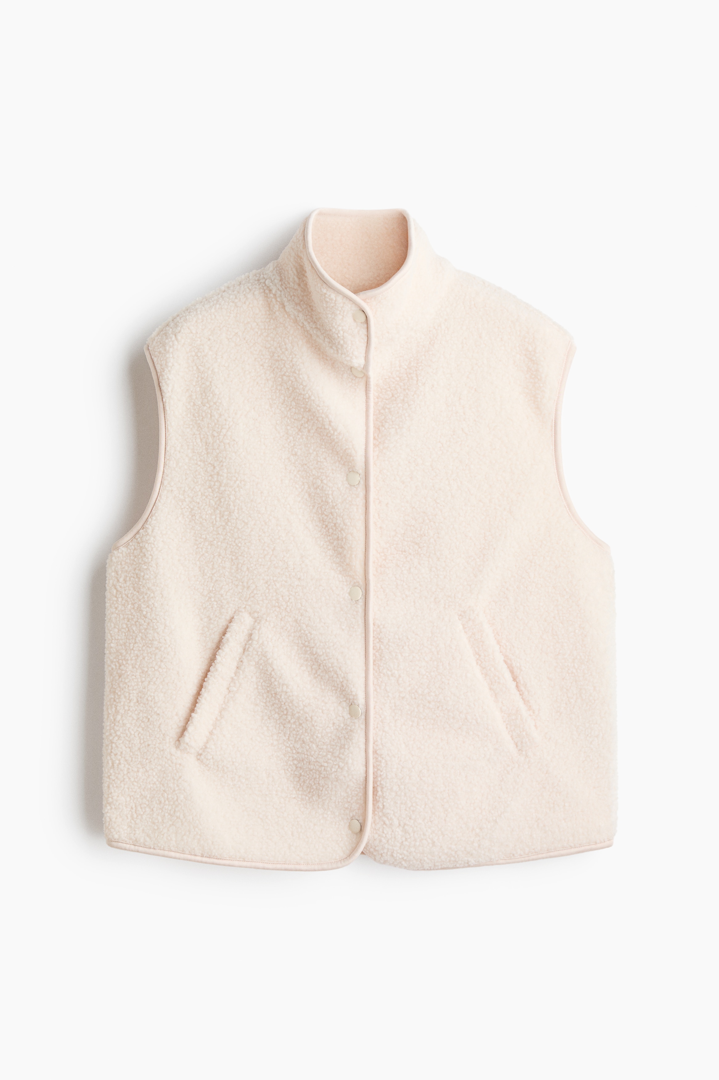 Teddy gilet - Light beige/Dark brown/Navy blue