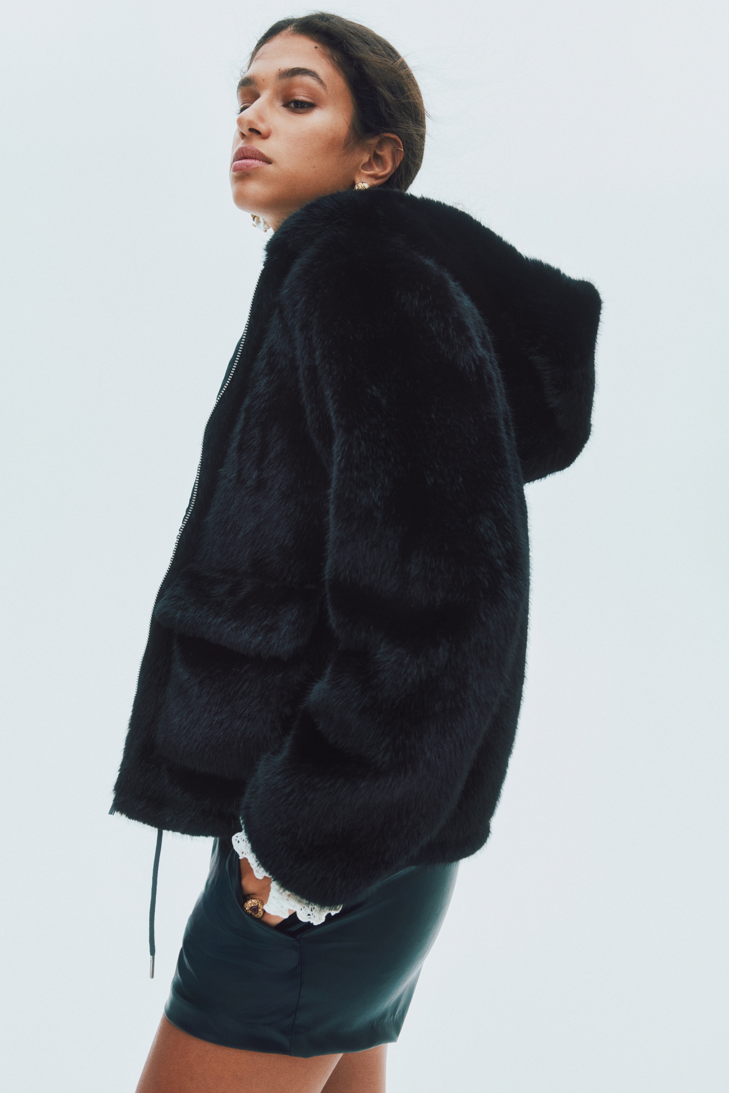 フラッフィジャケット - ブラック - レディース | H&M JP