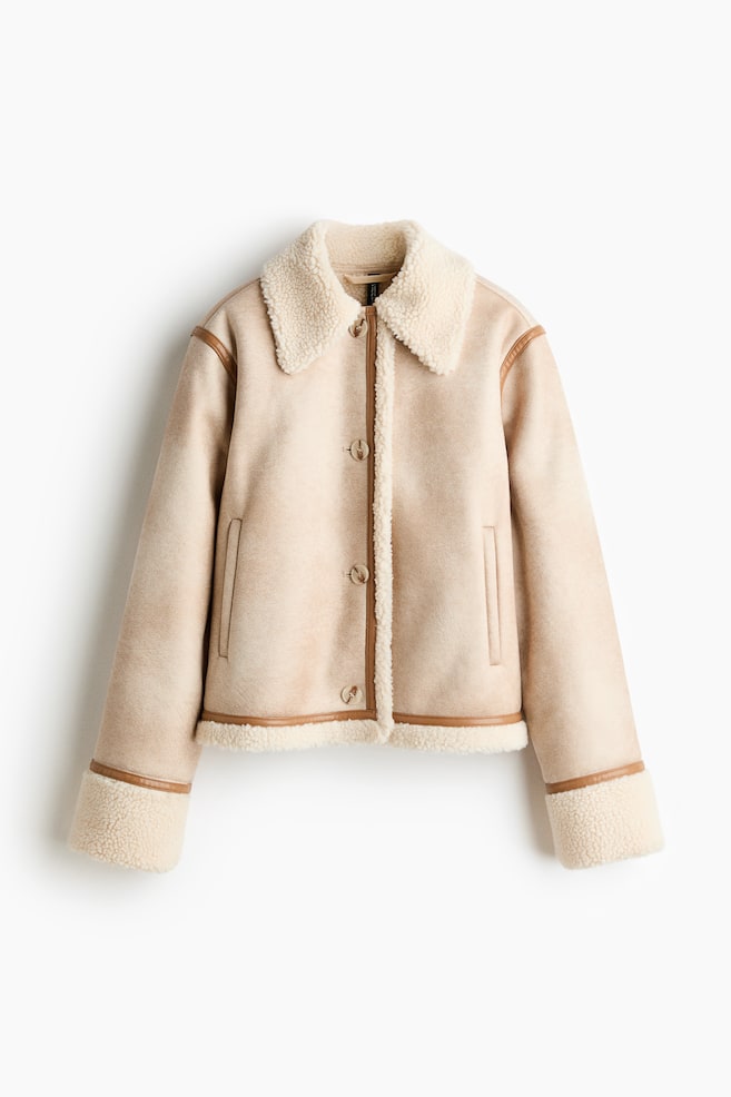 Chaqueta de doble faz - Beige claro - 1