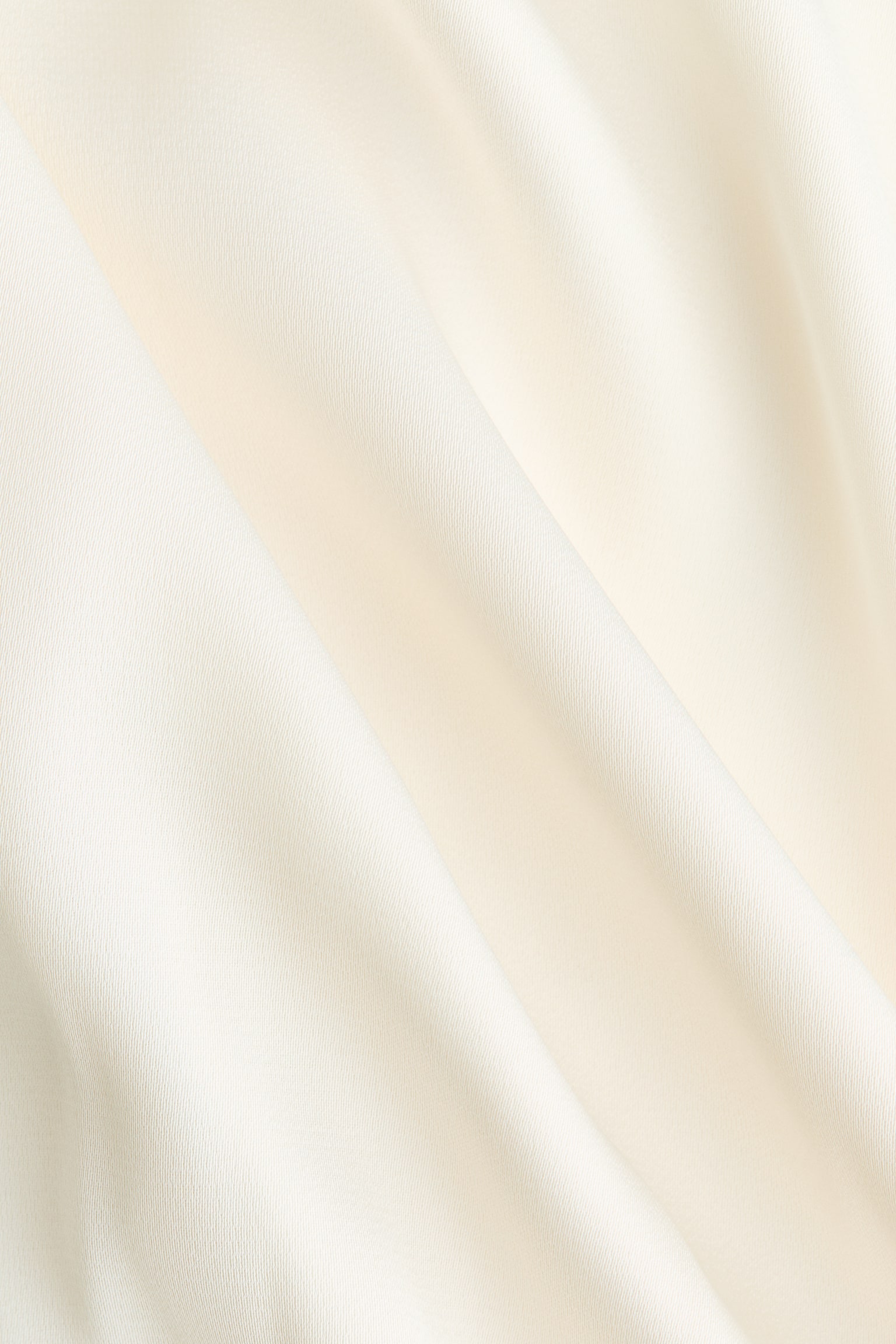 Draped satin dress - Cream - 5