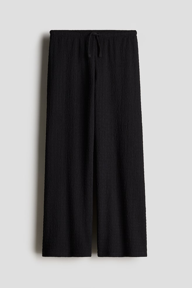 Jerseyhose mit Struktur - Schwarz/Schwarz/Weiß/Blau geblümt/Dunkelbraun/Rosa/Helles Mattgrün/Cremefarben/Gemustert/Beige/Leopardenprint/Weiß/Geblümt - 1
