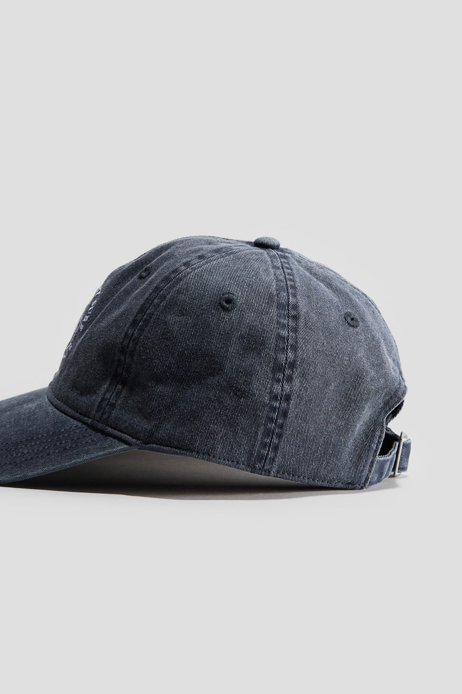 Embroidered-motif cotton twill cap - Dark blue/North Point Surf - 2