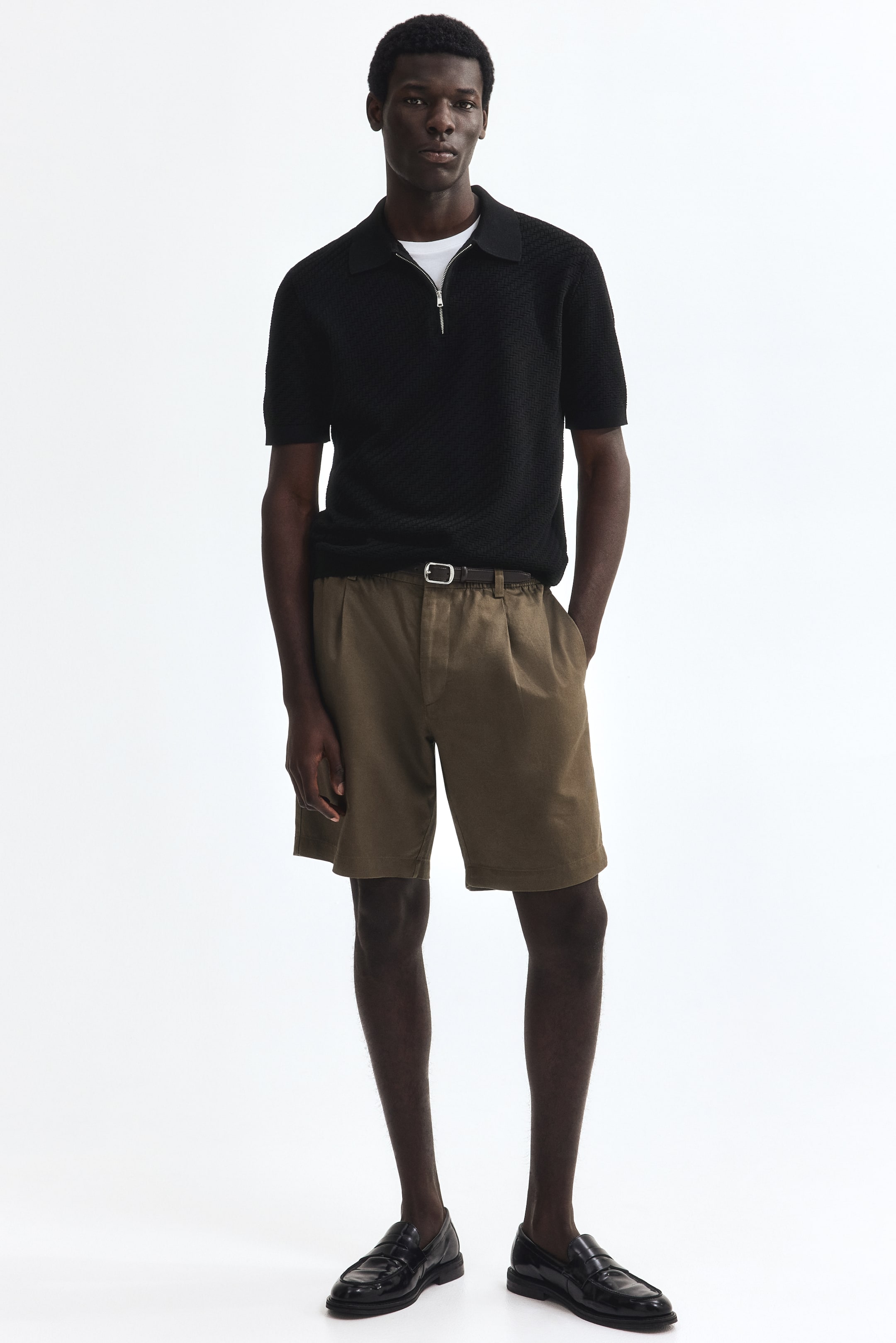 Slim-Fit Textured Polo Shirt