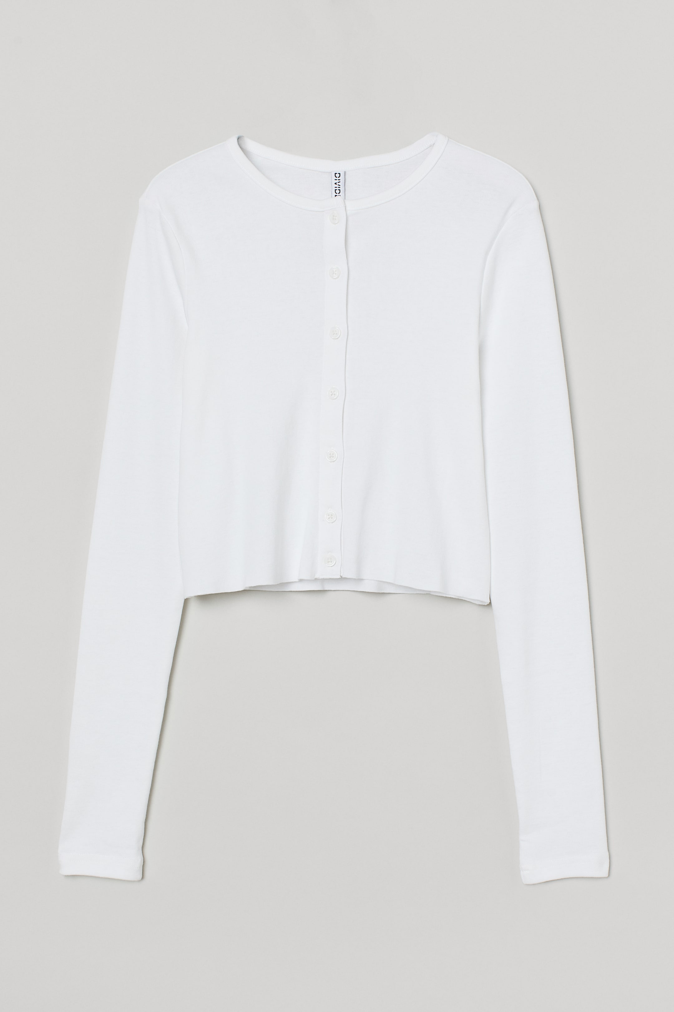 Se større billede: Cardigan med knapper - Hvid - DAME | H&M DK 1