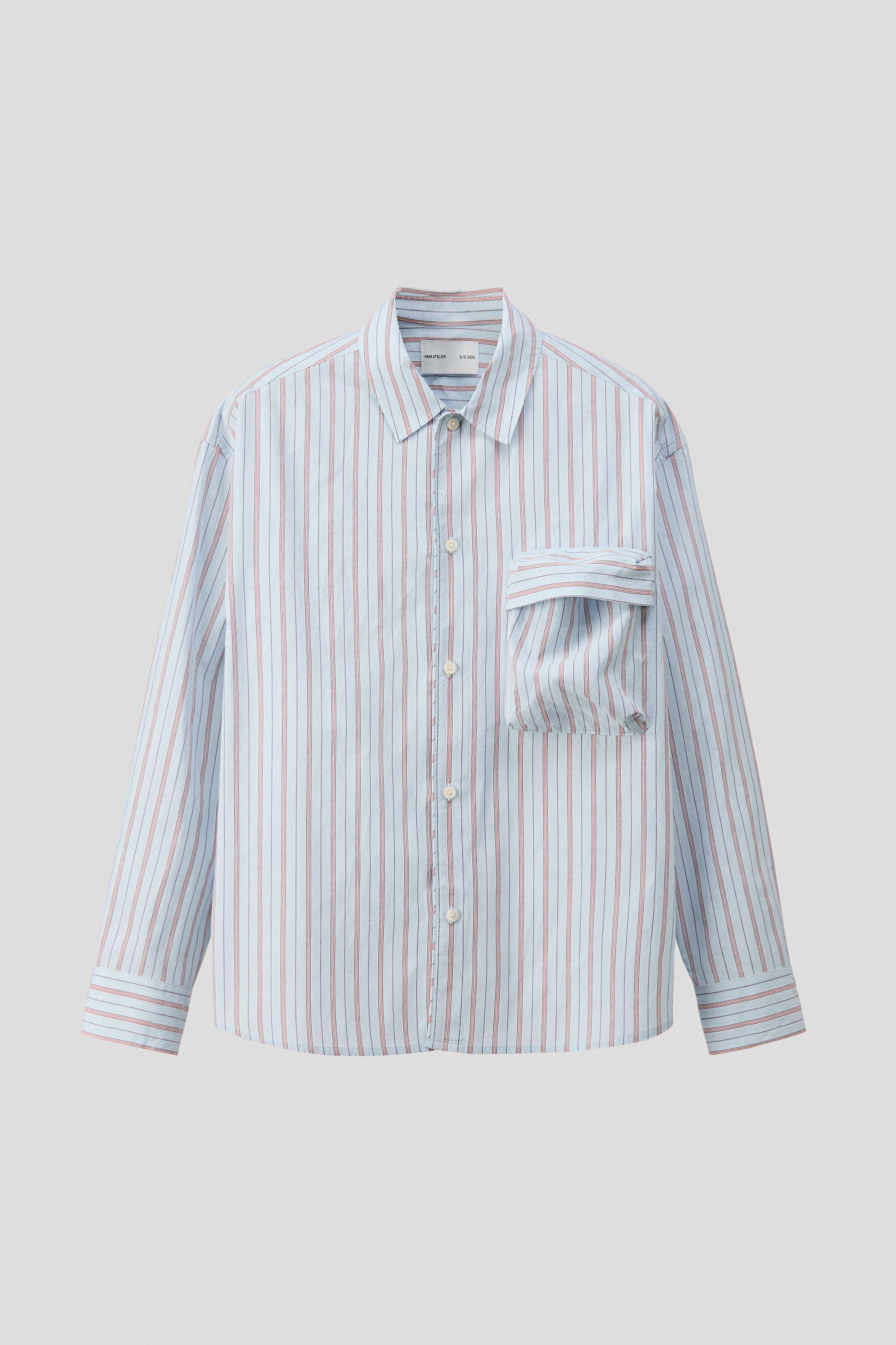 Pamučna košulja Relaxed Fit - Svetloplava/pruge